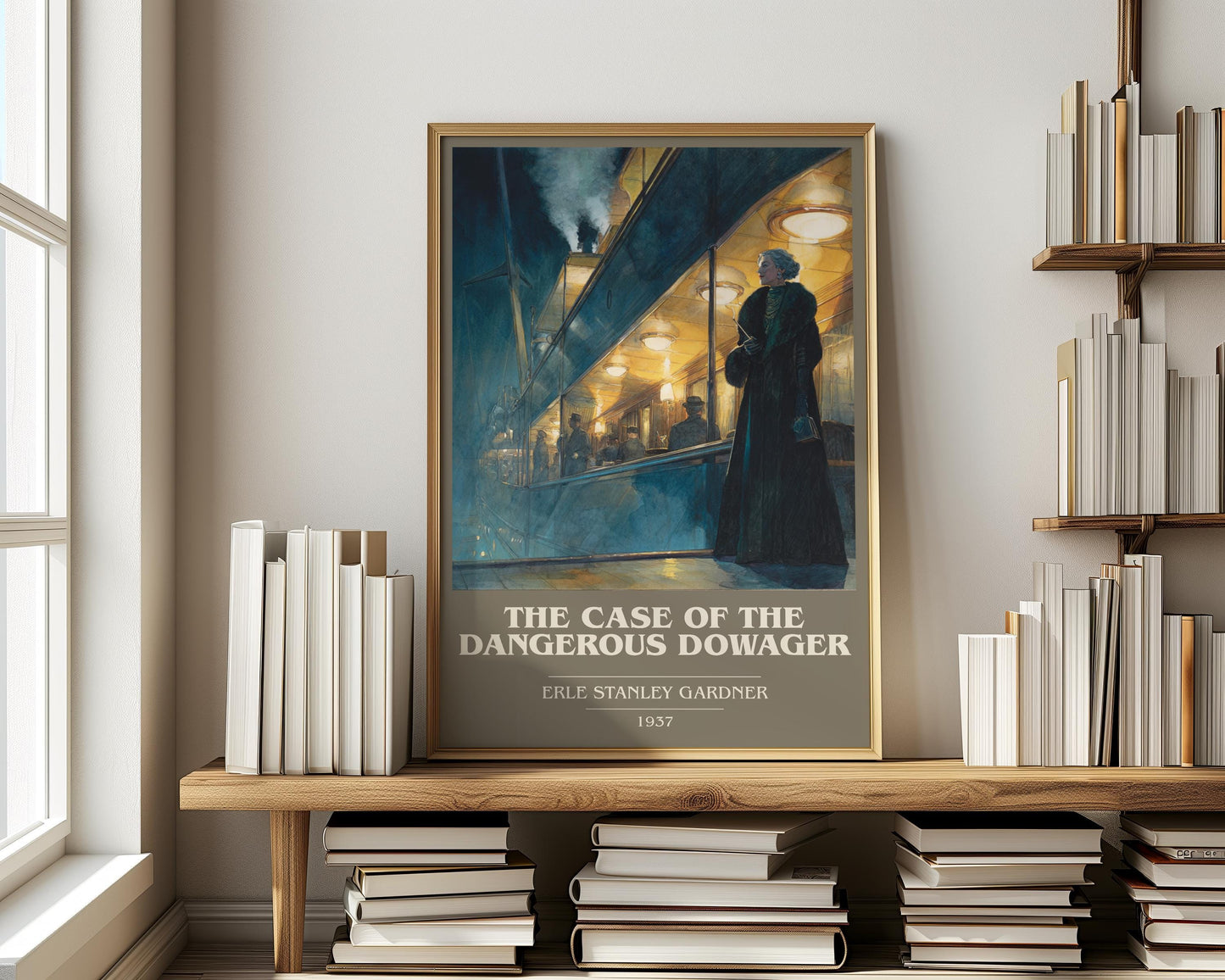 The Case Of The Dangerous Dowager by Erle Stanley Gardner | Book Poster | Literary Art Gift For Book Lover | Novel Inspired Wall Art