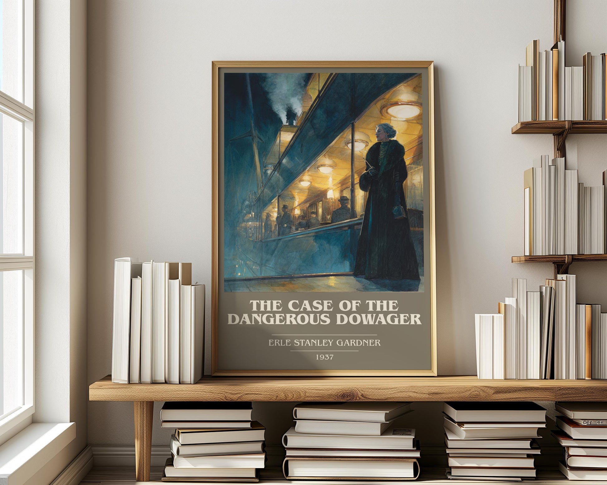 The Case Of The Dangerous Dowager by Erle Stanley Gardner | Book Poster | Literary Art Gift For Book Lover | Novel Inspired Wall Art