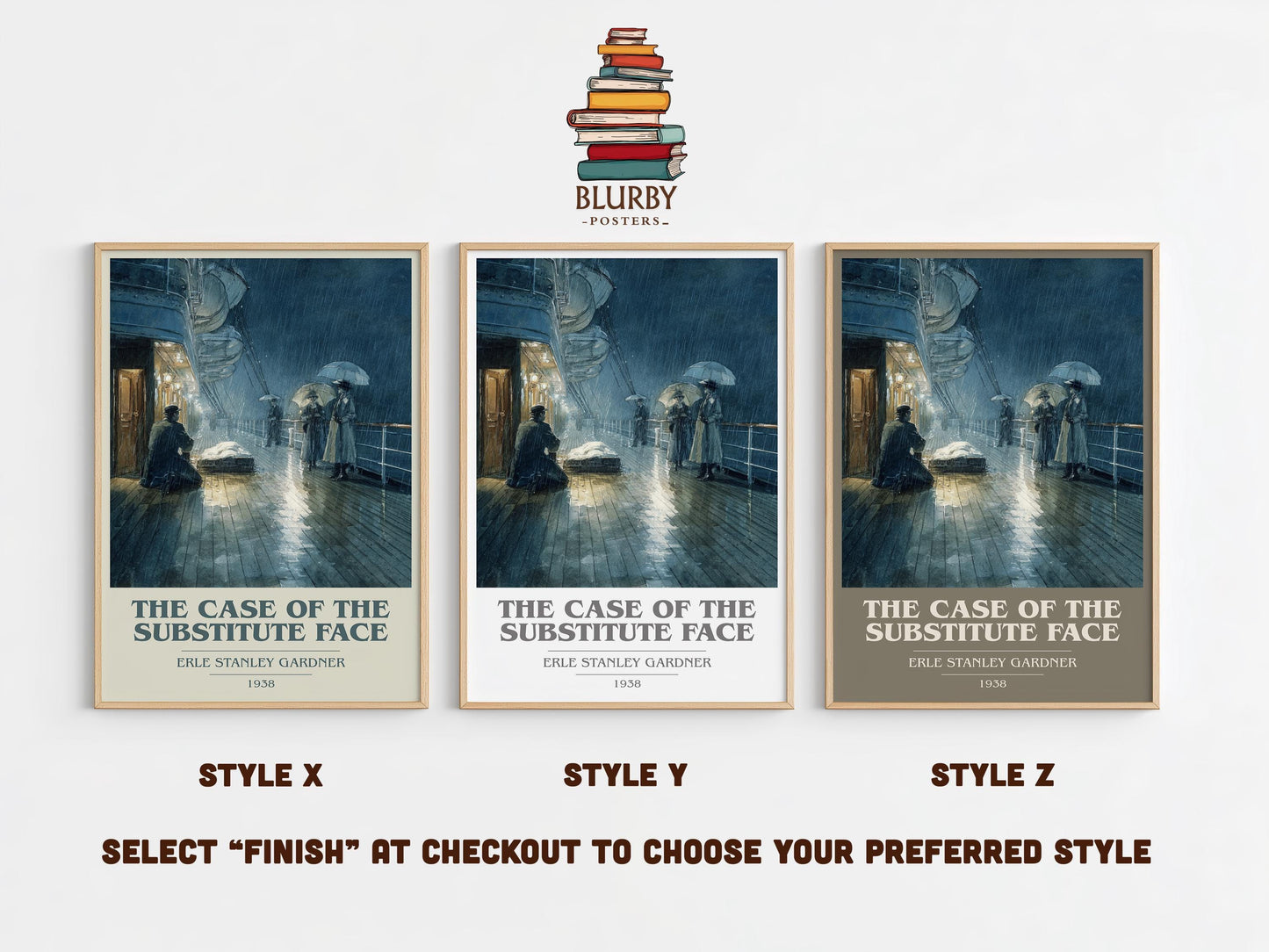 The Case Of The Substitute Face by Erle Stanley Gardner | Book Poster | Literary Art Gift For Book Lover | Novel Inspired Wall Art