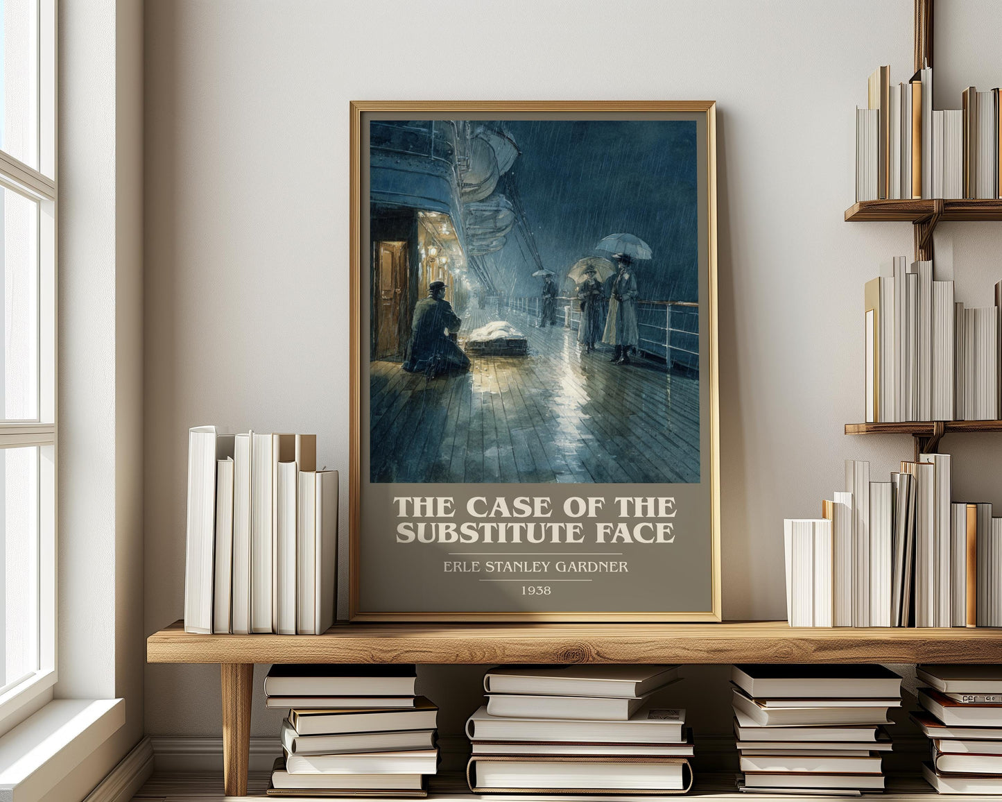 The Case Of The Substitute Face by Erle Stanley Gardner | Book Poster | Literary Art Gift For Book Lover | Novel Inspired Wall Art