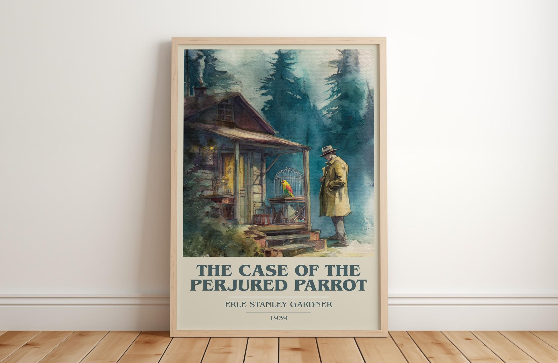The Case Of The Perjured Parrot by Erle Stanley Gardner | Book Poster | Literary Art Gift For Book Lover | Novel Inspired Wall Art