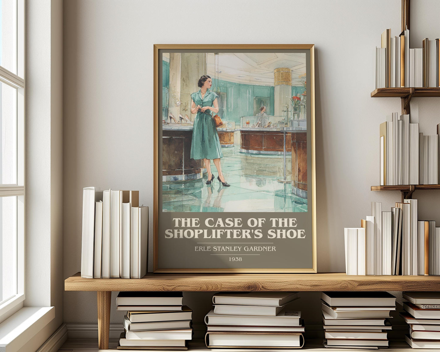 The Case Of The Shoplifter's Shoe by Erle Stanley Gardner | Book Poster | Literary Art Gift For Book Lover | Novel Inspired Wall Art