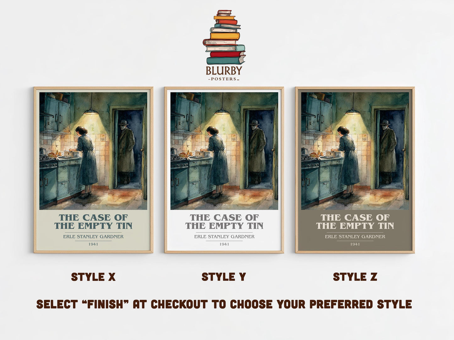 The Case Of The Empty Tin by Erle Stanley Gardner | Book Poster | Literary Art Gift For Book Lover | Novel Inspired Wall Art