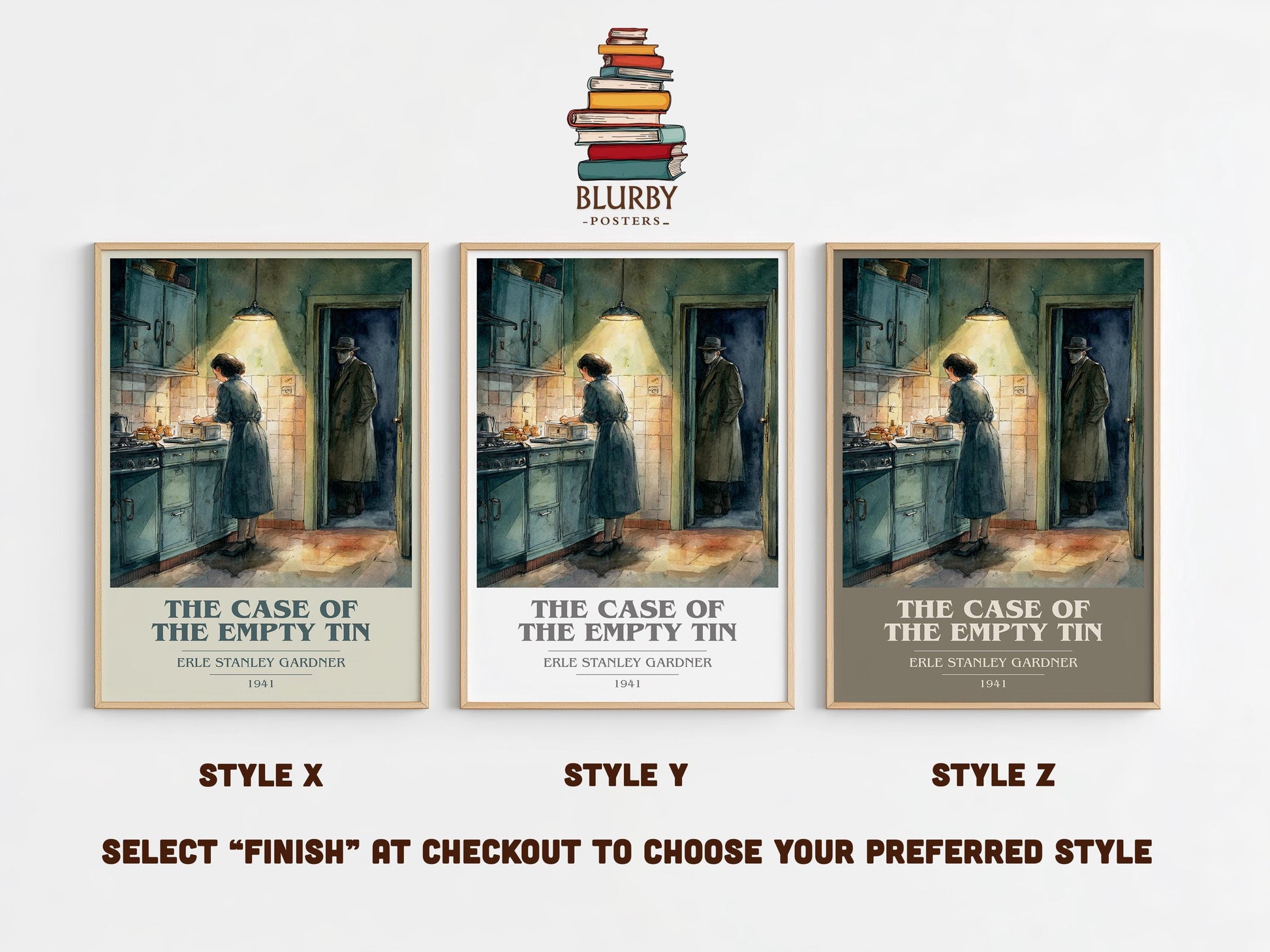 The Case Of The Empty Tin by Erle Stanley Gardner | Book Poster | Literary Art Gift For Book Lover | Novel Inspired Wall Art