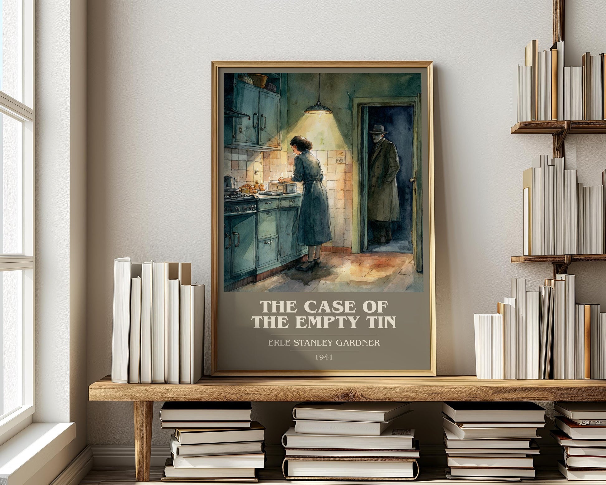 The Case Of The Empty Tin by Erle Stanley Gardner | Book Poster | Literary Art Gift For Book Lover | Novel Inspired Wall Art