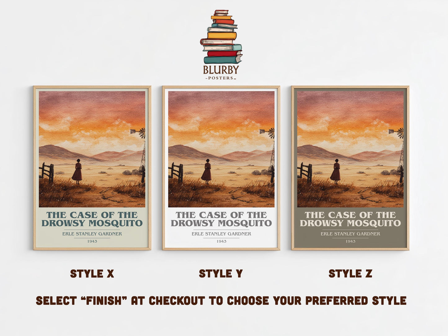 The Case Of The Drowsy Mosquito by Erle Stanley Gardner | Book Poster | Literary Art Gift For Book Lover | Novel Inspired Wall Art