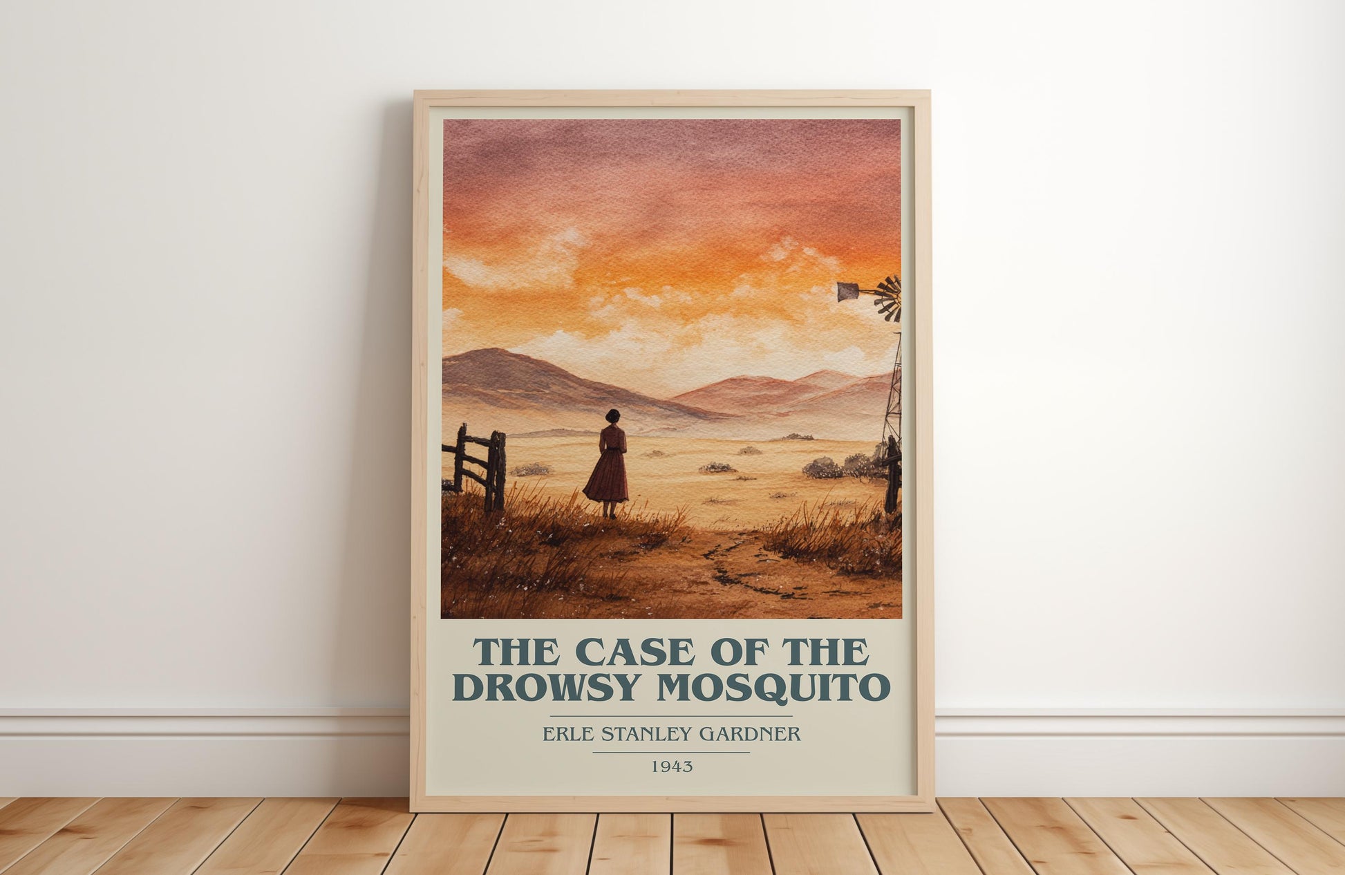The Case Of The Drowsy Mosquito by Erle Stanley Gardner | Book Poster | Literary Art Gift For Book Lover | Novel Inspired Wall Art