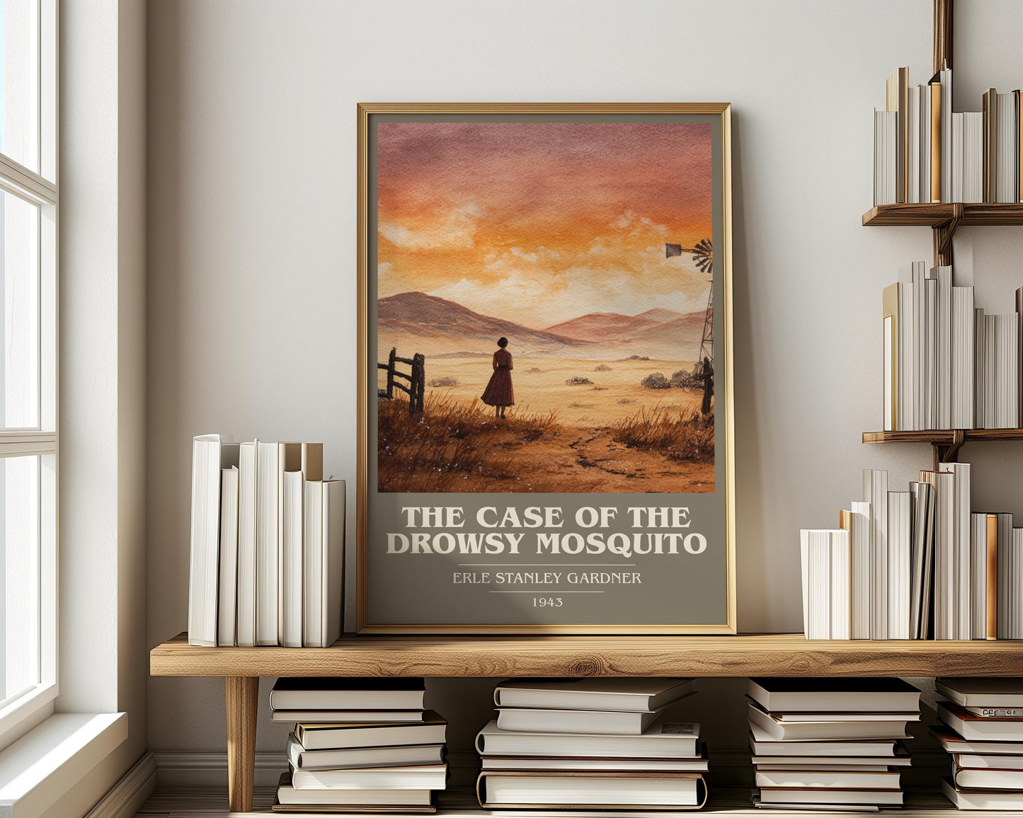 The Case Of The Drowsy Mosquito by Erle Stanley Gardner | Book Poster | Literary Art Gift For Book Lover | Novel Inspired Wall Art