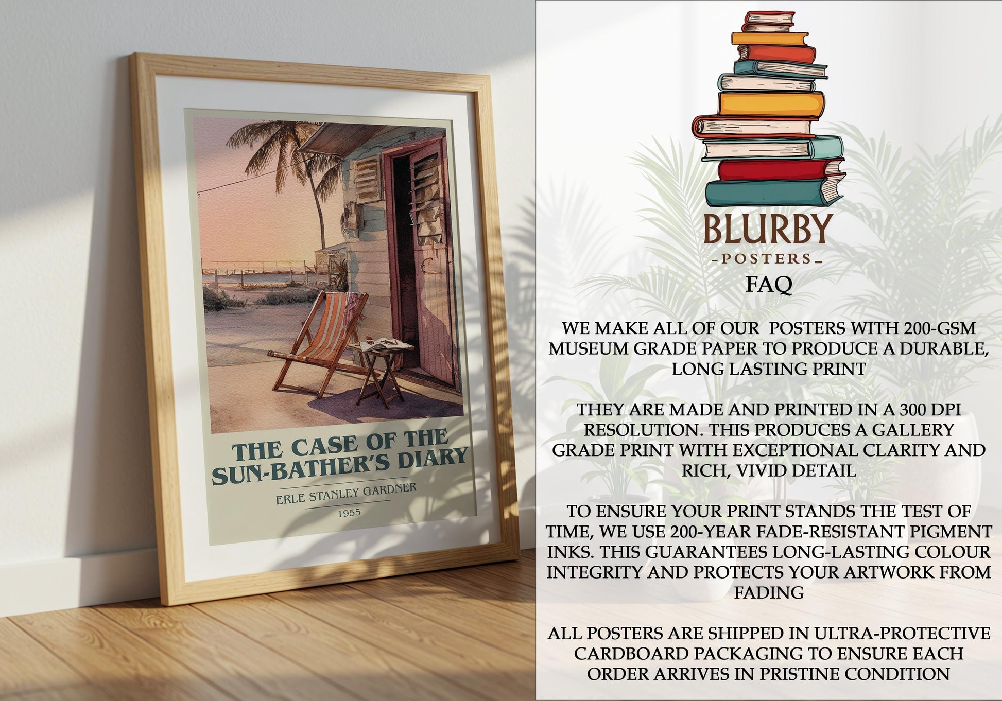 The Case Of The Sun Bathers Diary by Erle Stanley Gardner | Book Poster | Literary Art Gift For Book Lover | Novel Inspired Wall Art
