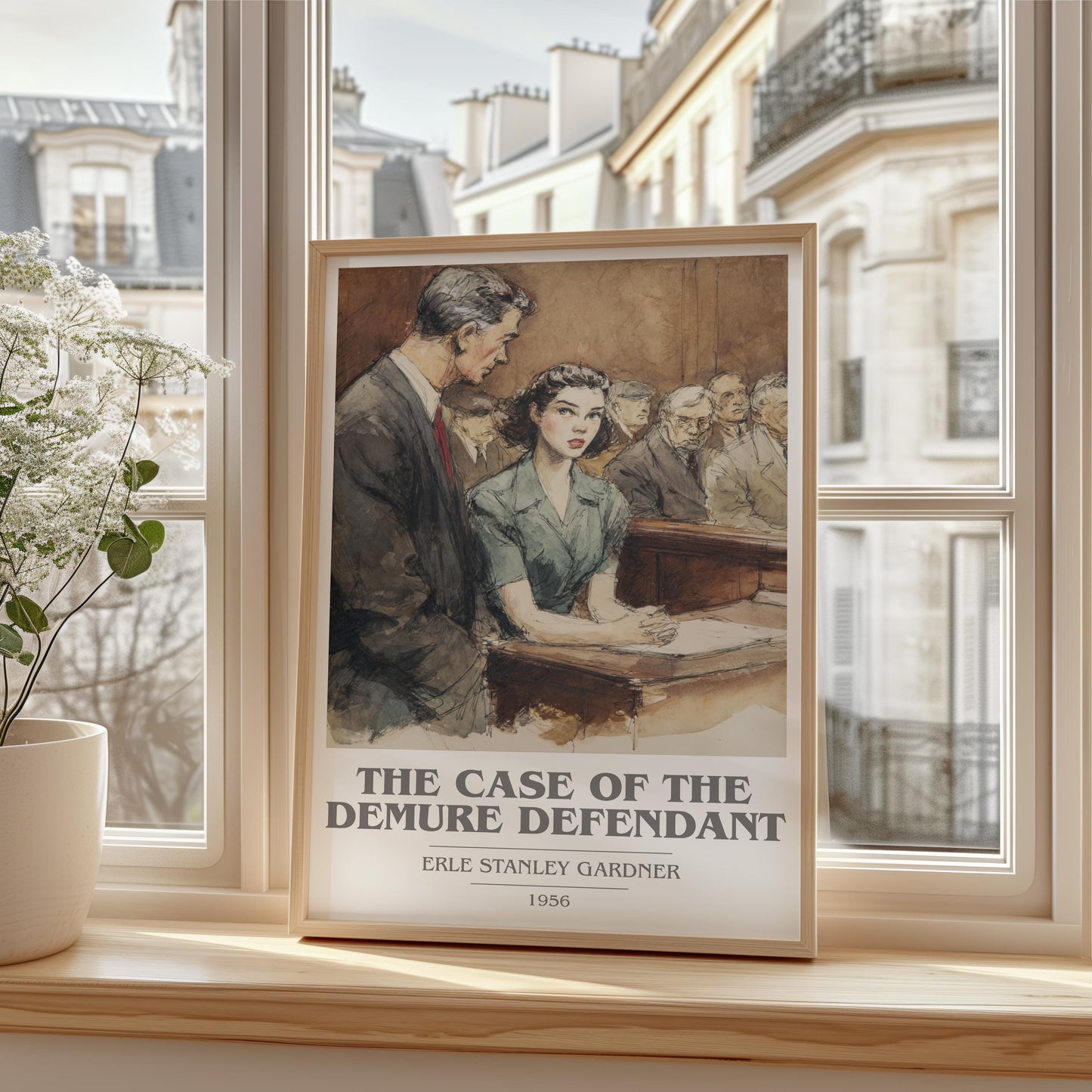 The Case Of The Demure Defendant by Erle Stanley Gardner | Book Poster | Literary Art Gift For Book Lover | Novel Inspired Wall Art