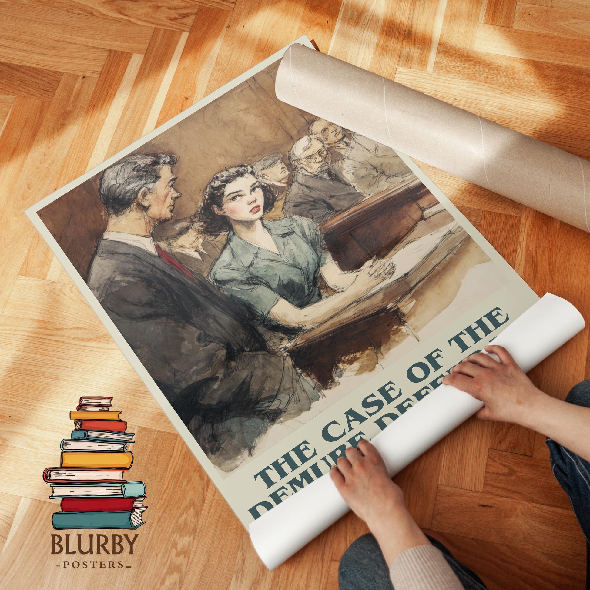 The Case Of The Demure Defendant by Erle Stanley Gardner | Book Poster | Literary Art Gift For Book Lover | Novel Inspired Wall Art