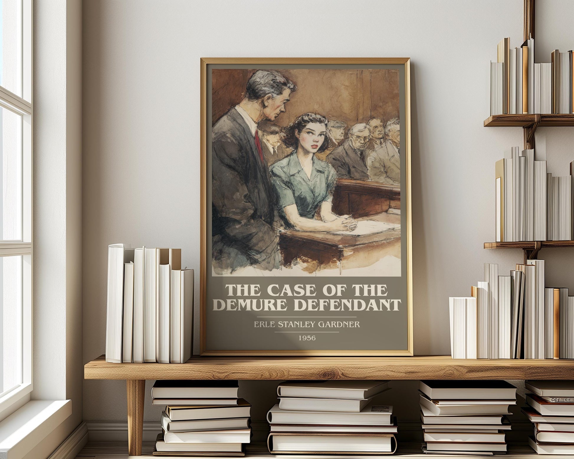 The Case Of The Demure Defendant by Erle Stanley Gardner | Book Poster | Literary Art Gift For Book Lover | Novel Inspired Wall Art
