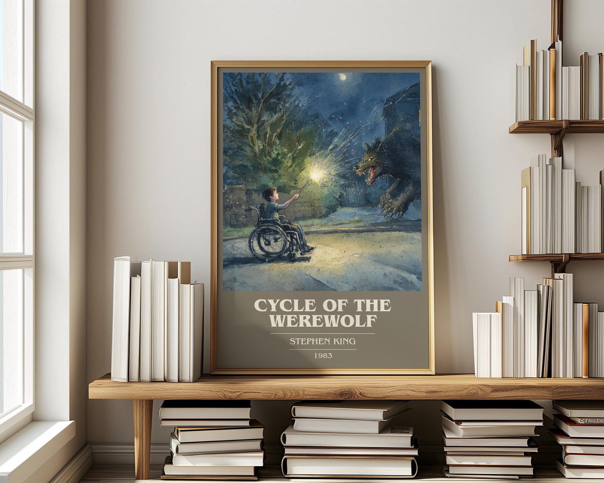 Cycle of the Werewolf by Stephen King | Book Poster | Literary Art Gift For Book Lover | Novel Inspired Wall Art