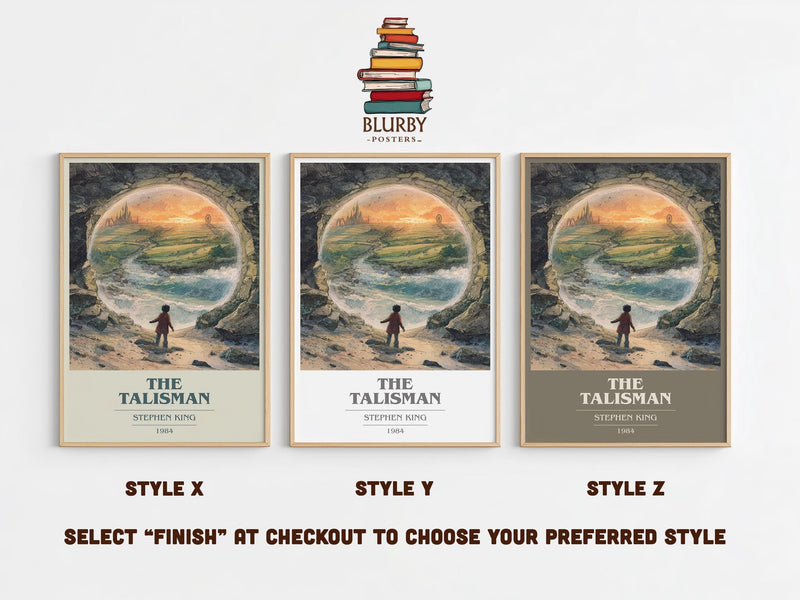 The Talisman book cover print in frame leaning in hallway – horror wall art
