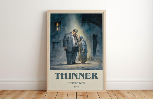 Thinner by Stephen King | Book Poster | Literary Art Gift For Book Lover | Novel Inspired Wall Art