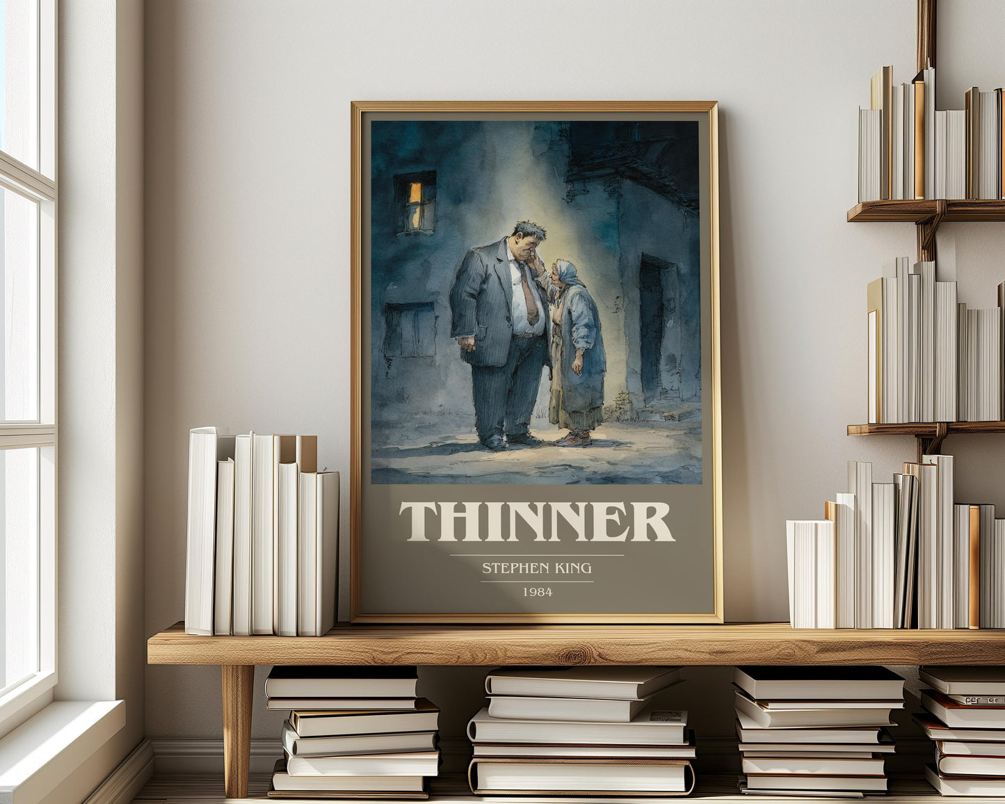 Thinner by Stephen King | Book Poster | Literary Art Gift For Book Lover | Novel Inspired Wall Art