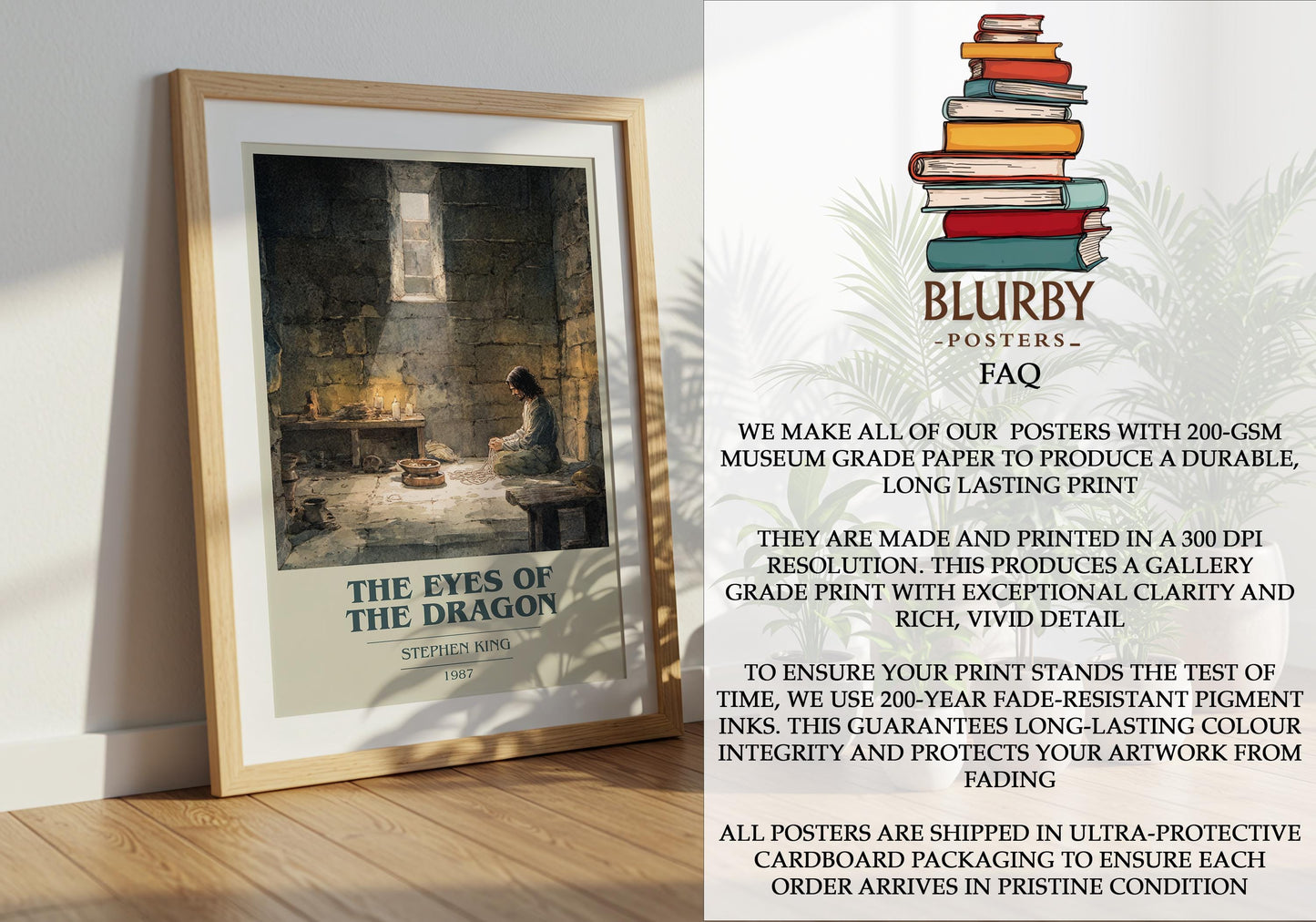 The Eyes of the Dragon by Stephen King | Book Poster | Literary Art Gift For Book Lover | Novel Inspired Wall Art