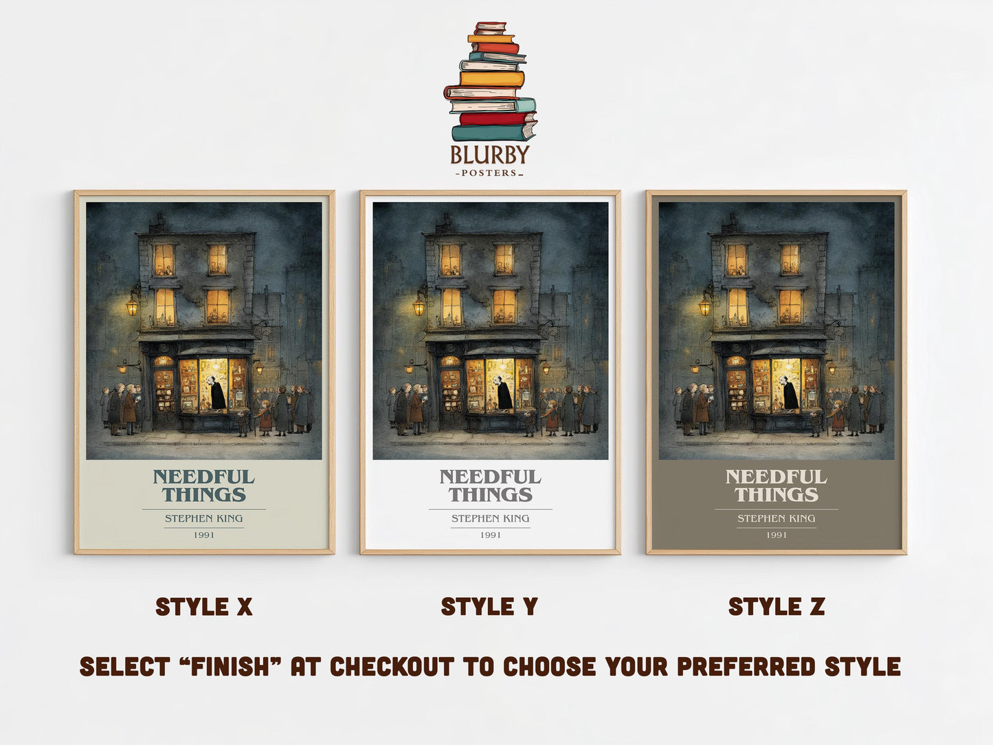 Needful Things by Stephen King | Book Poster | Literary Art Gift For Book Lover | Novel Inspired Wall Art