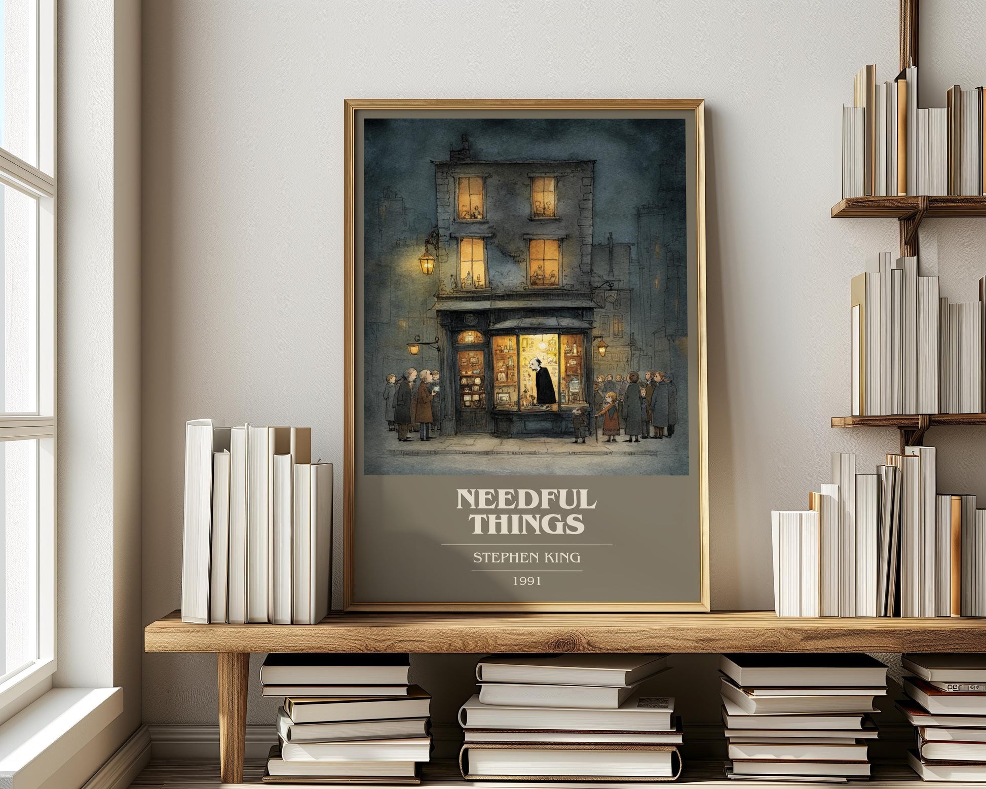 Needful Things by Stephen King | Book Poster | Literary Art Gift For Book Lover | Novel Inspired Wall Art