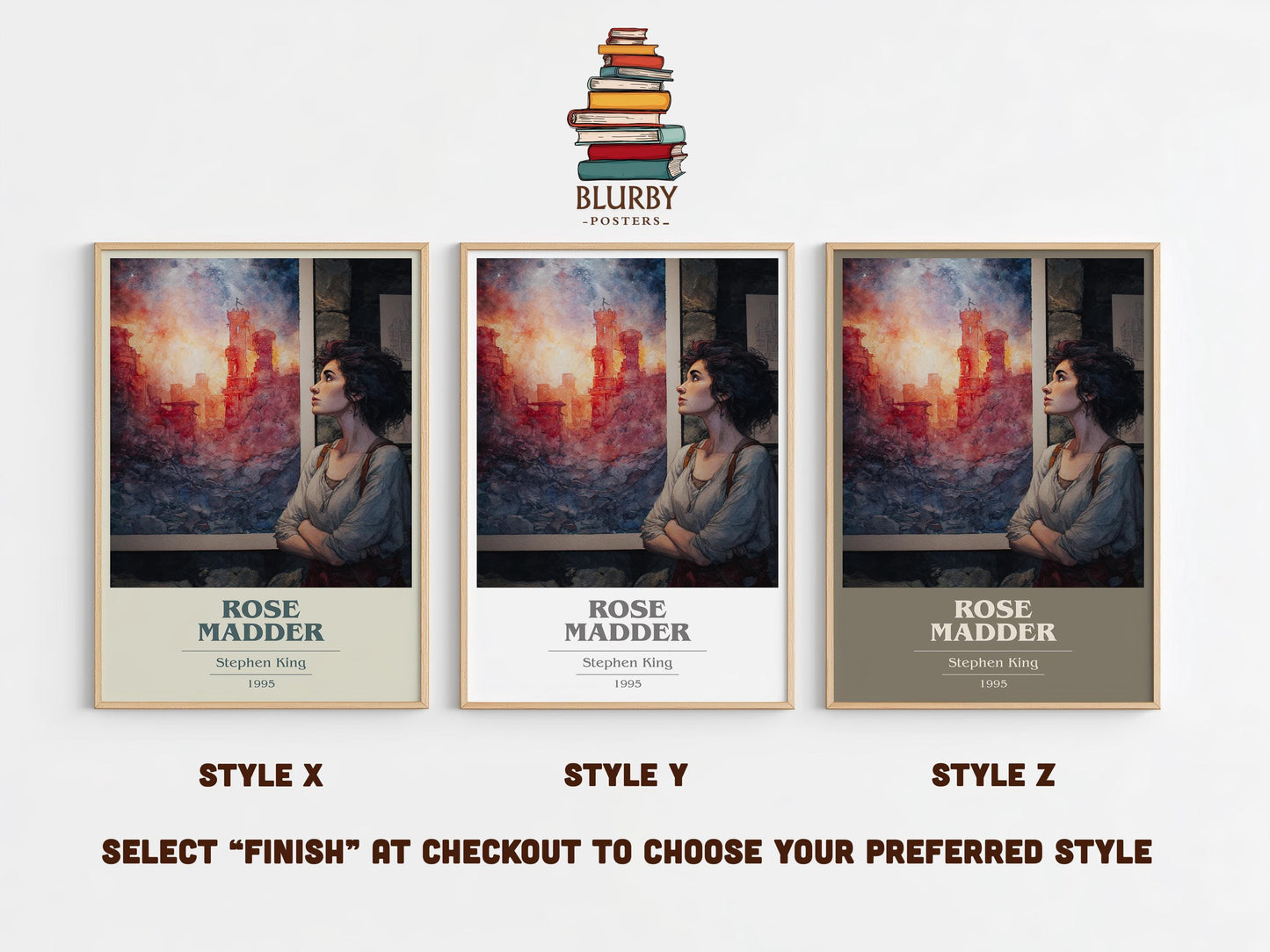 Rose Madder by Stephen King | Book Poster | Literary Art Gift For Book Lover | Novel Inspired Wall Art | Free Delivery