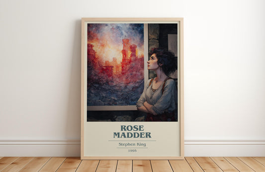 Rose Madder by Stephen King | Book Poster | Literary Art Gift For Book Lover | Novel Inspired Wall Art | Free Delivery
