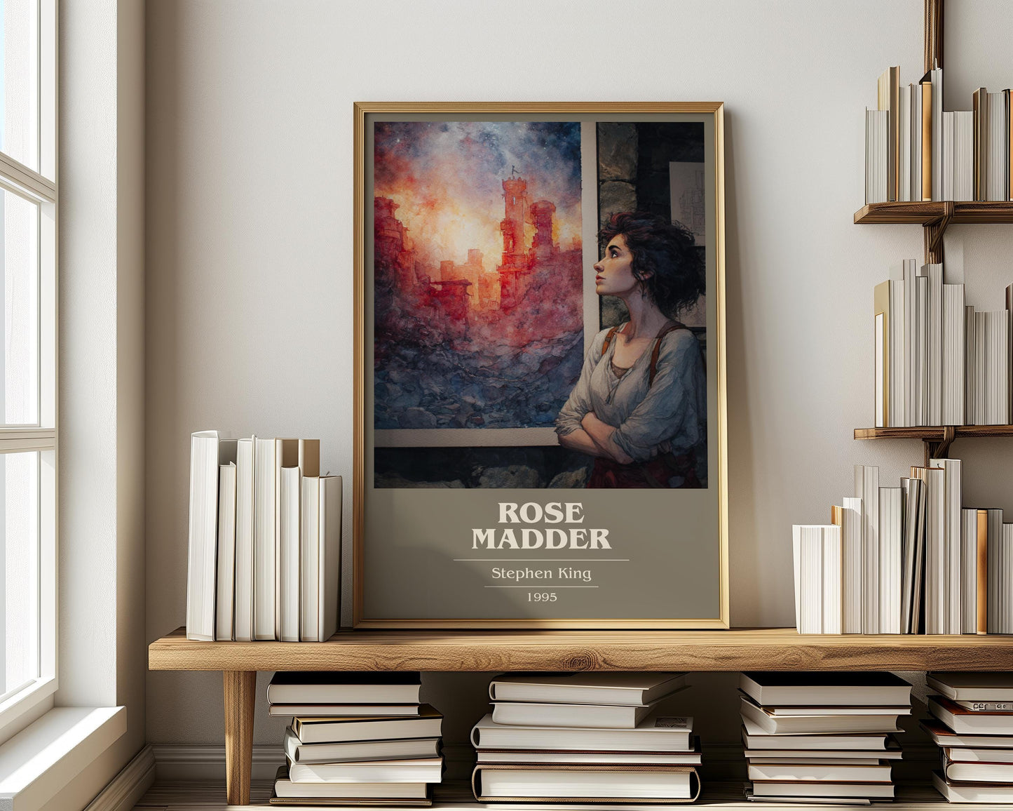 Rose Madder by Stephen King | Book Poster | Literary Art Gift For Book Lover | Novel Inspired Wall Art | Free Delivery