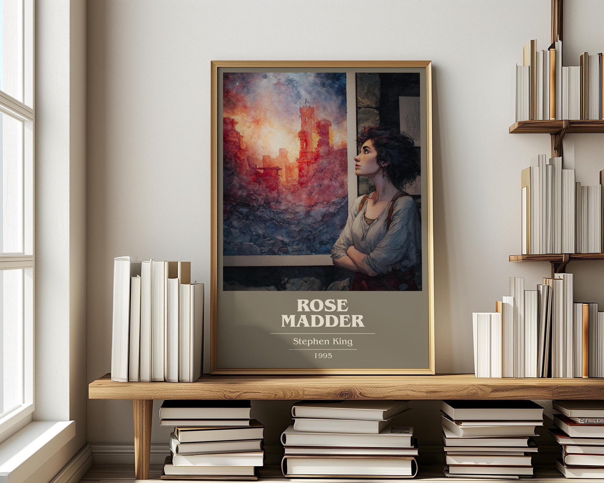 Rose Madder by Stephen King | Book Poster | Literary Art Gift For Book Lover | Novel Inspired Wall Art | Free Delivery