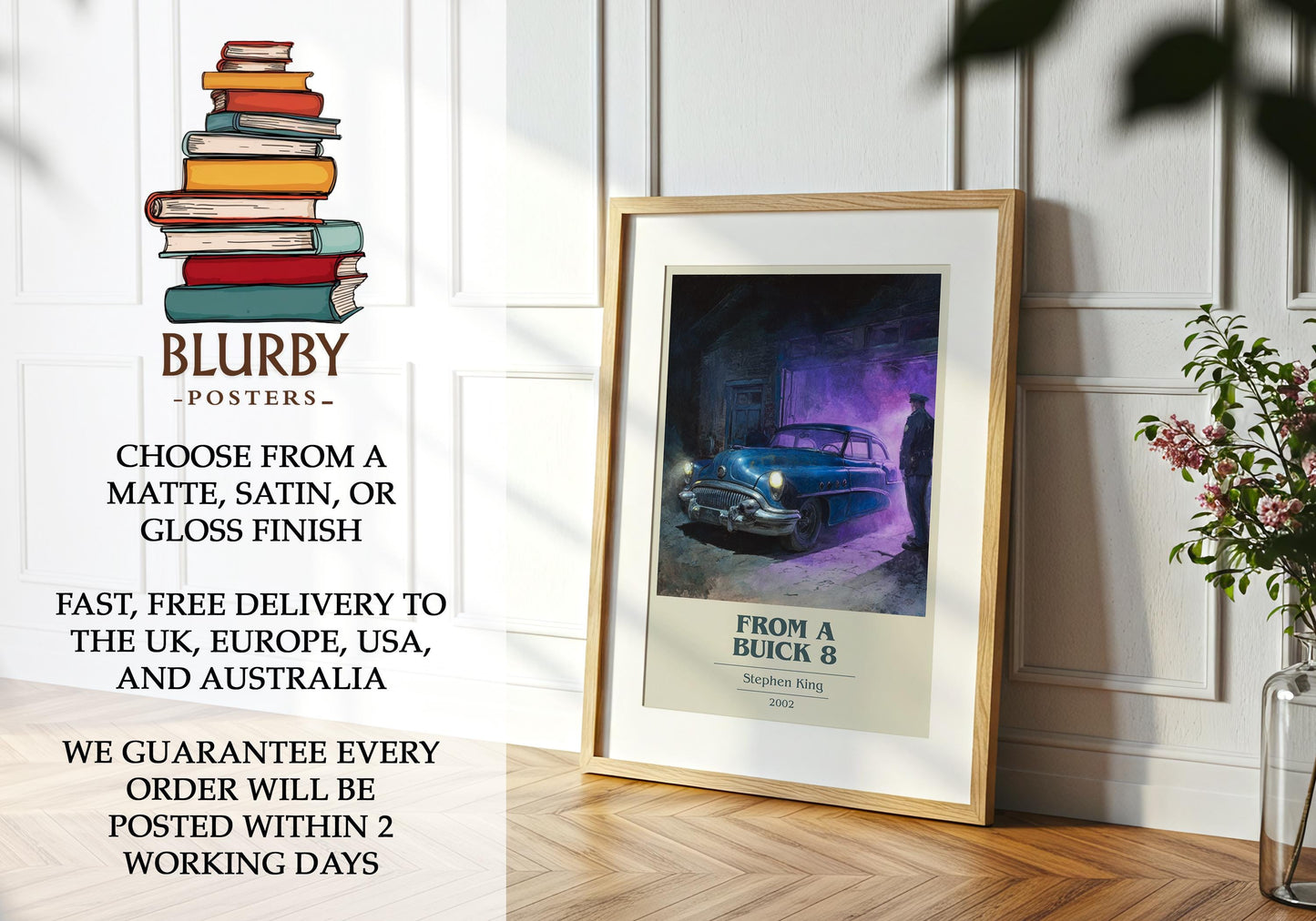 From A Buick 8 by Stephen King | Book Poster | Literary Art Gift For Book Lover | Novel Inspired Wall Art | Free Delivery