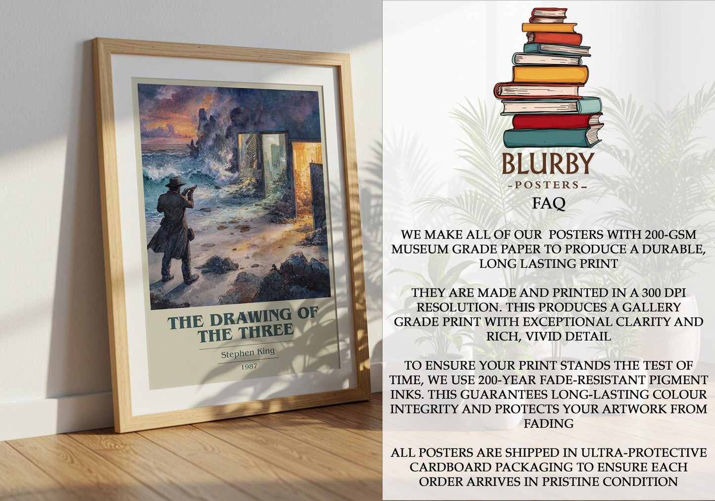 The Drawing of the Three by Stephen King | Book Poster | Literary Art Gift For Book Lover | Novel Inspired Wall Art | Free Delivery