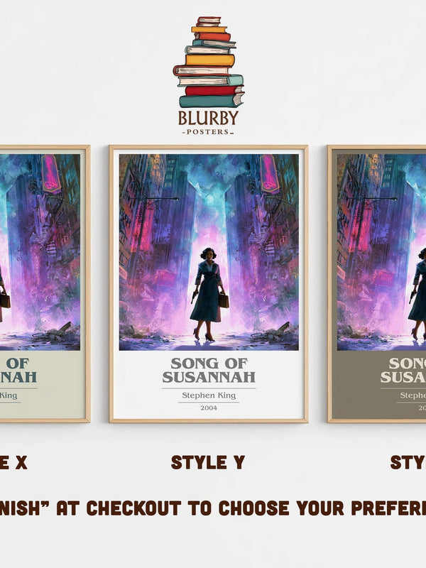 Song of Susannah book cover print in frame leaning in hallway – fantasy wall art