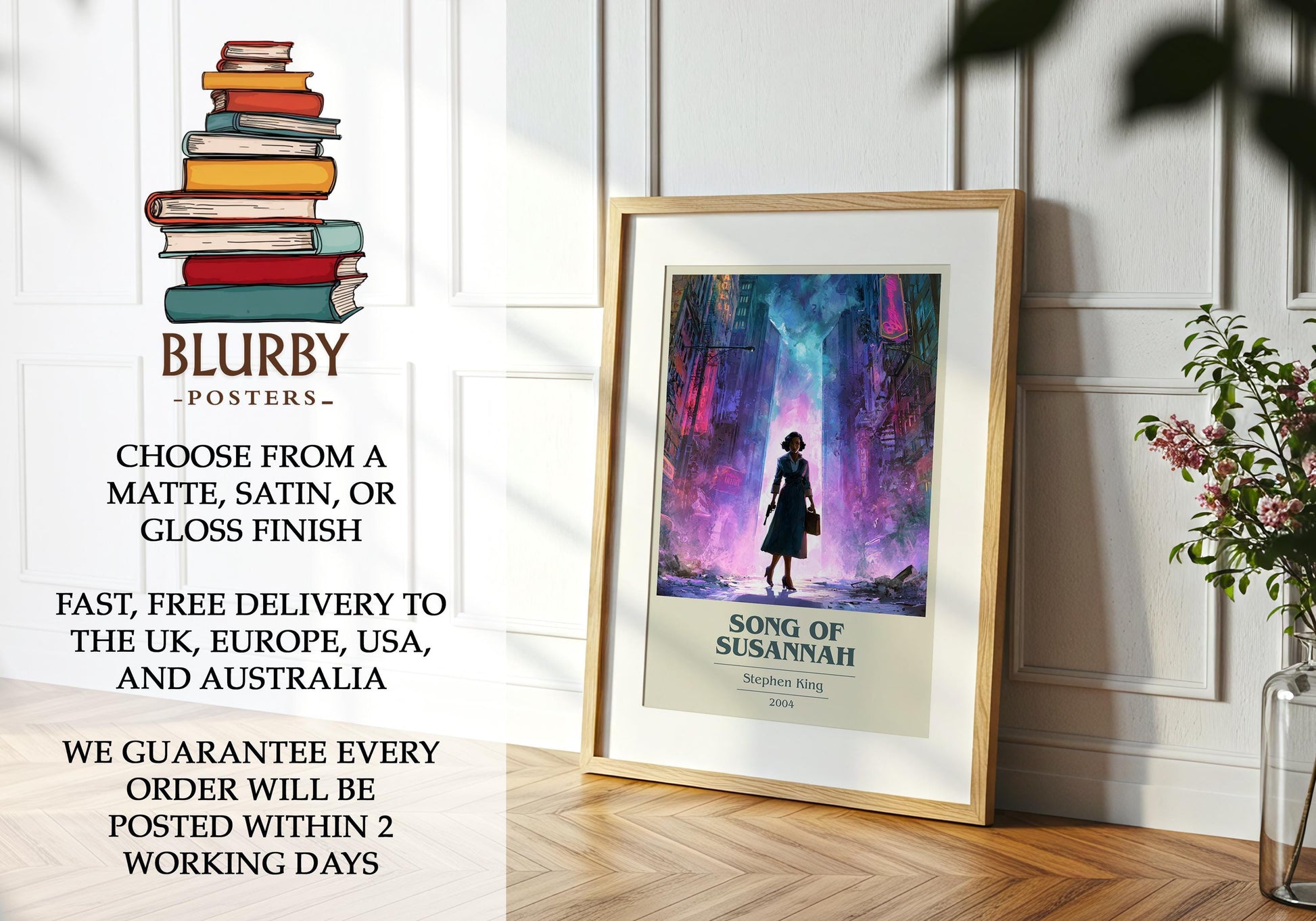 Song of Susannah by Stephen King | Book Poster | Literary Art Gift For Book Lover | Novel Inspired Wall Art | Free Delivery