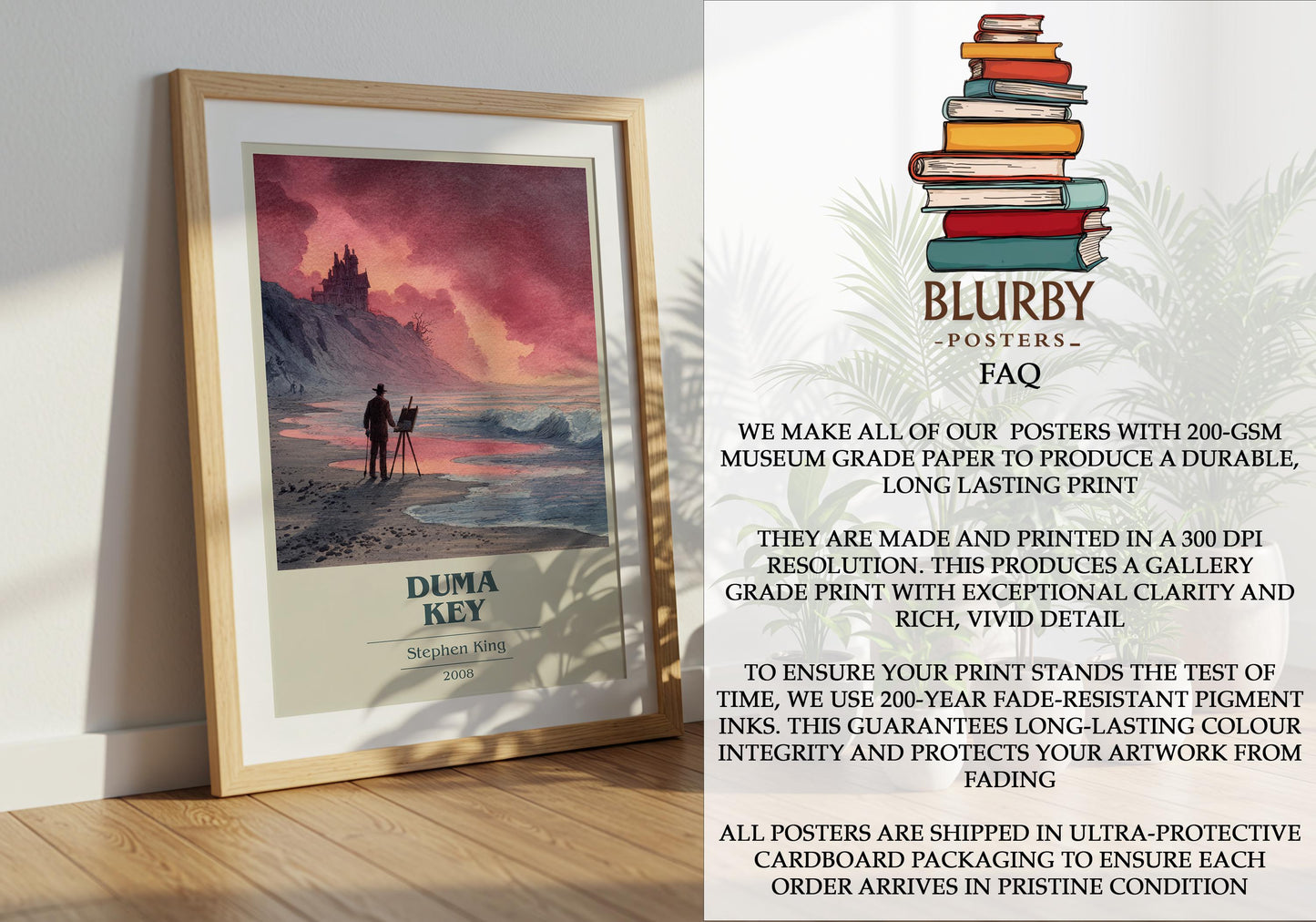 Duma Key by Stephen King | Book Poster | Literary Art Gift For Book Lover | Novel Inspired Wall Art | Free Delivery