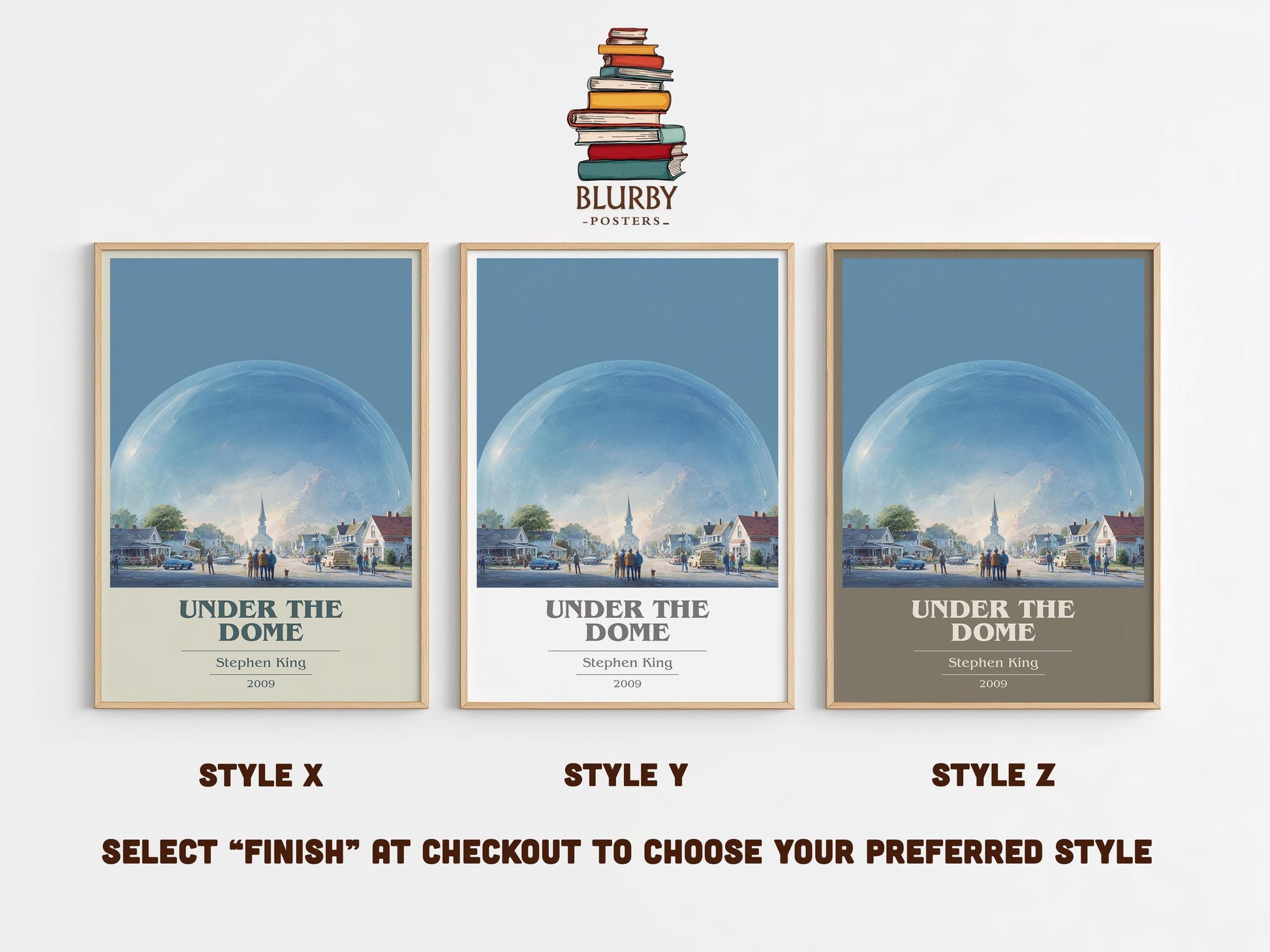 Under The Dome by Stephen King | Book Poster | Literary Art Gift For Book Lover | Novel Inspired Wall Art | Free Delivery