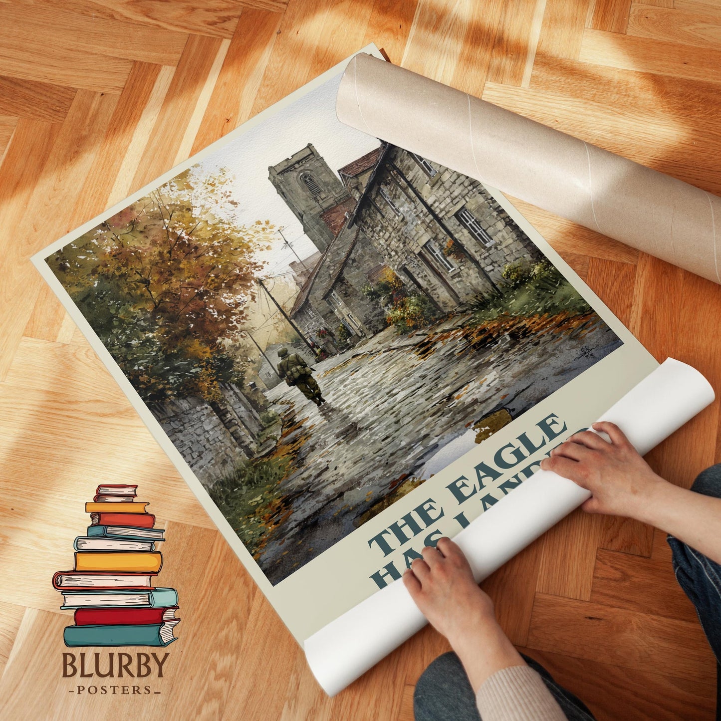 The Eagle Has Landed book poster packaging – museum-quality print rolled in protective tube