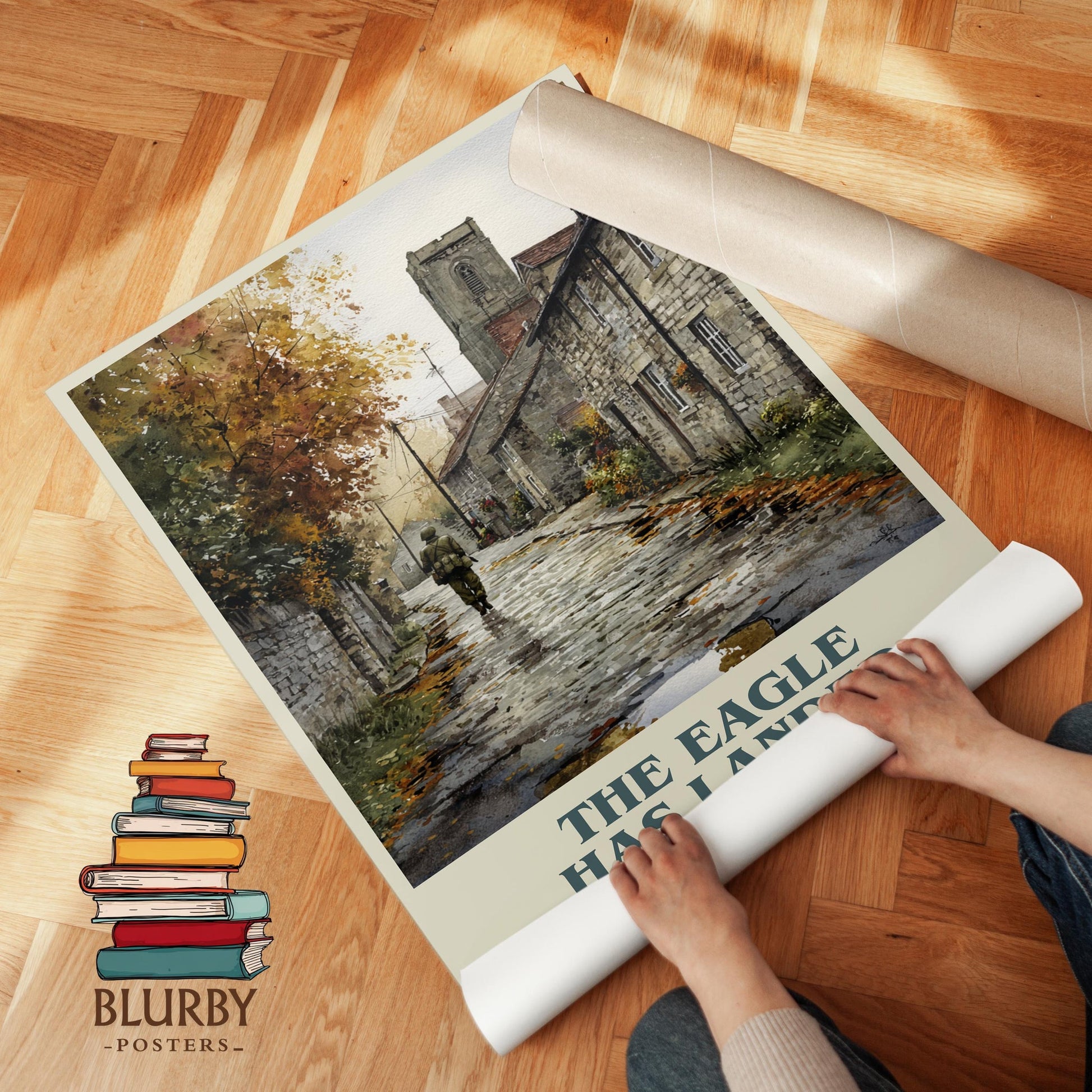 The Eagle Has Landed book poster packaging – museum-quality print rolled in protective tube