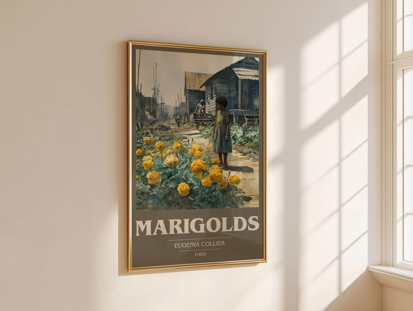 Marigolds book cover book poster framed on wall – literary fiction wall art