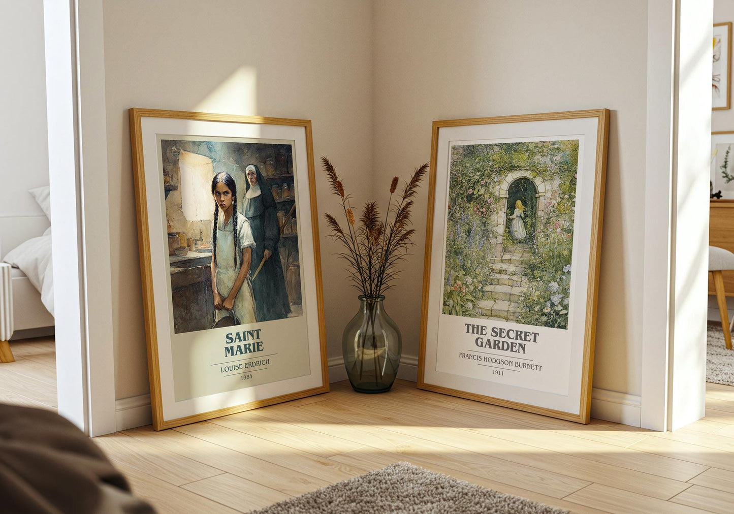 Saint Marie book cover poster paired in gallery wall – literary art prints