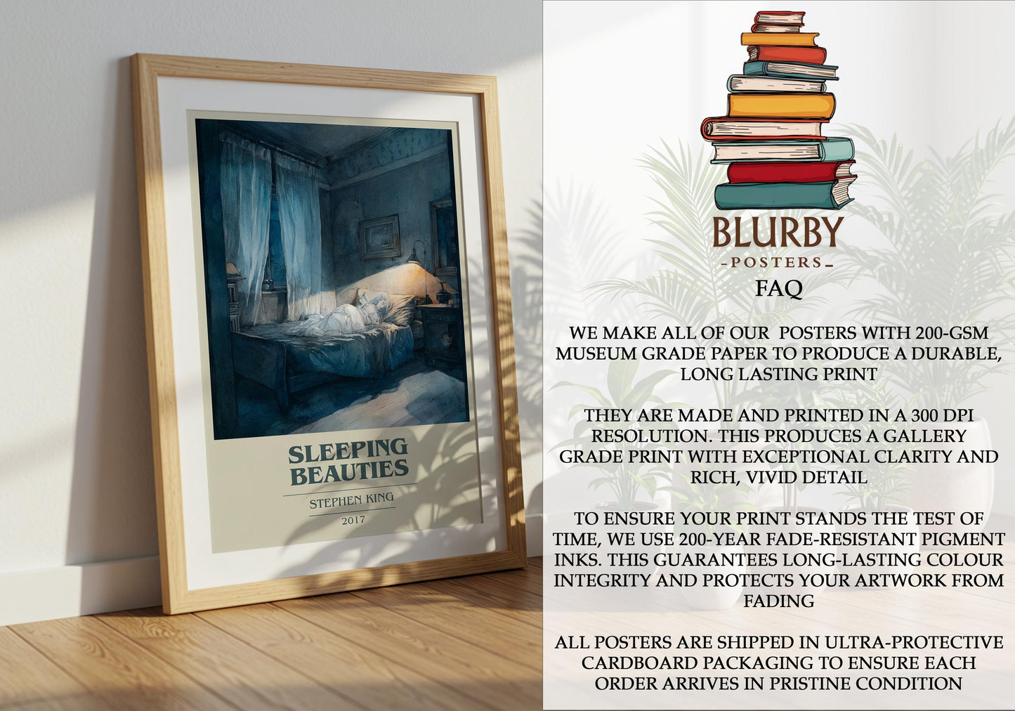 Sleeping Beauties by Stephen King | Book Poster | Literary Art Gift For Book Lover | Novel Inspired Wall Art | Free Delivery