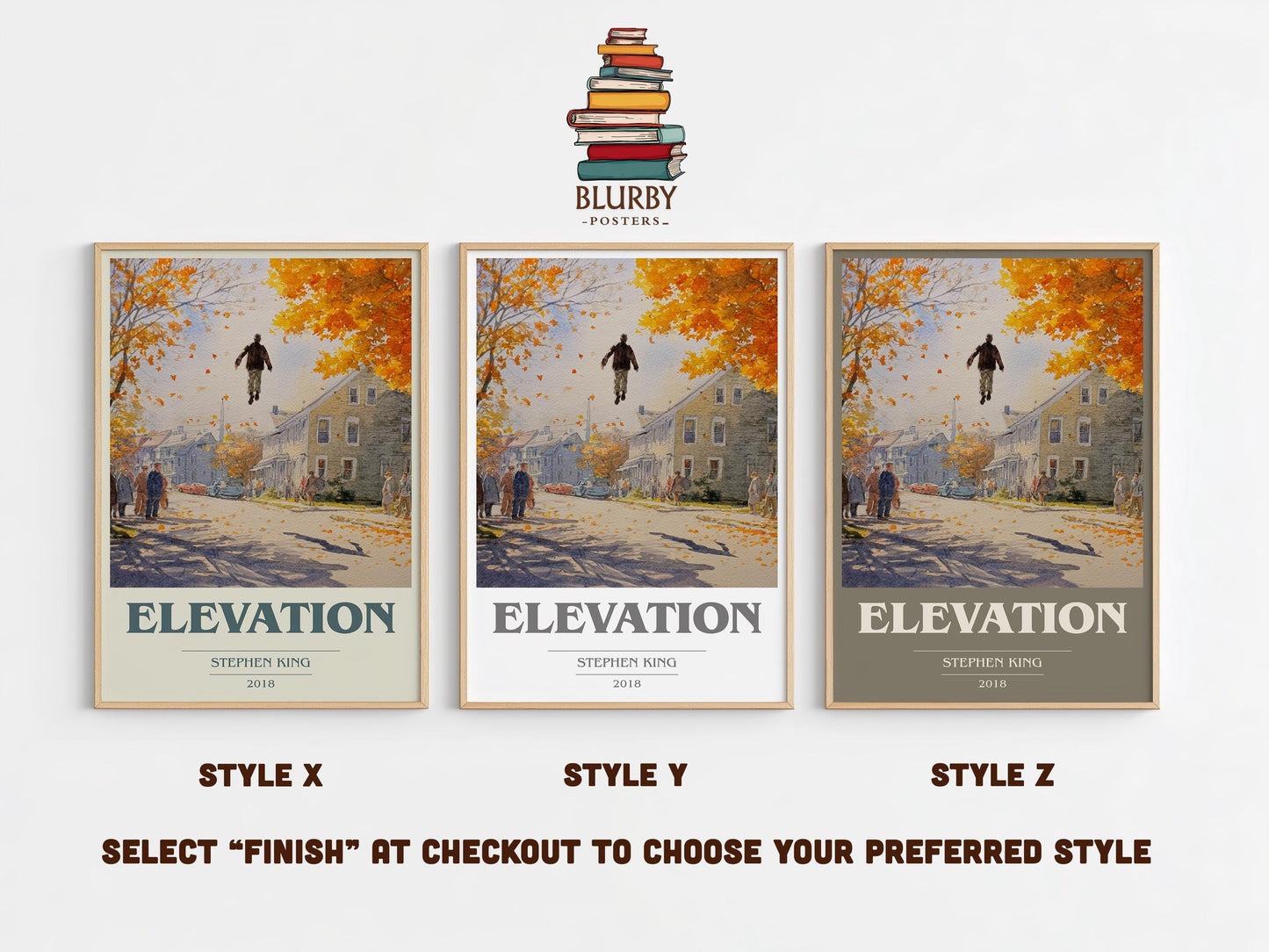 Elevation by Stephen King | Book Poster | Literary Art Gift For Book Lover | Novel Inspired Wall Art | Free Delivery