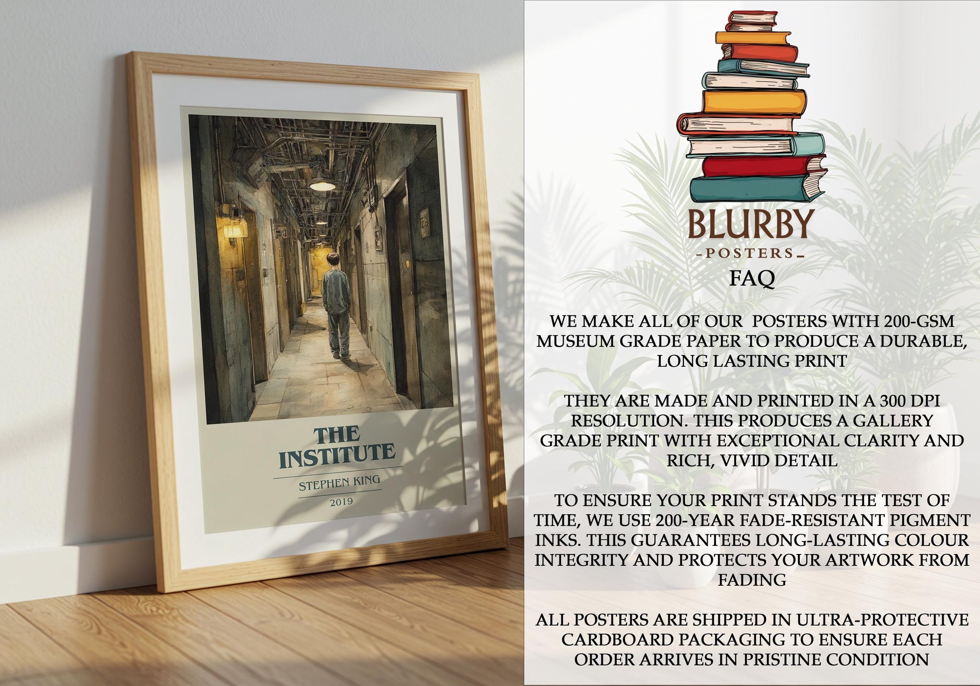The Institute by Stephen King | Book Poster | Literary Art Gift For Book Lover | Novel Inspired Wall Art | Free Delivery