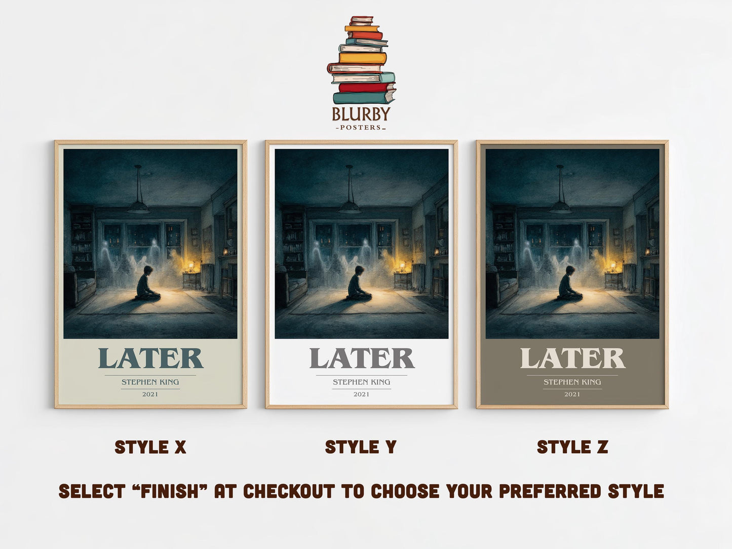 Later by Stephen King | Book Poster | Literary Art Gift For Book Lover | Novel Inspired Wall Art | Free Delivery