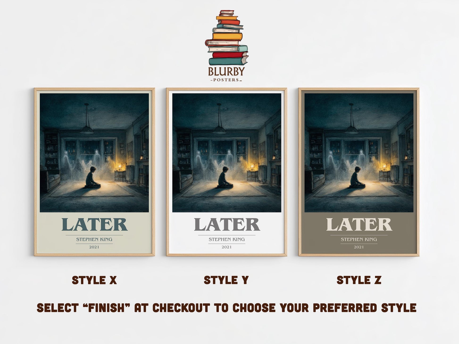 Later by Stephen King | Book Poster | Literary Art Gift For Book Lover | Novel Inspired Wall Art | Free Delivery