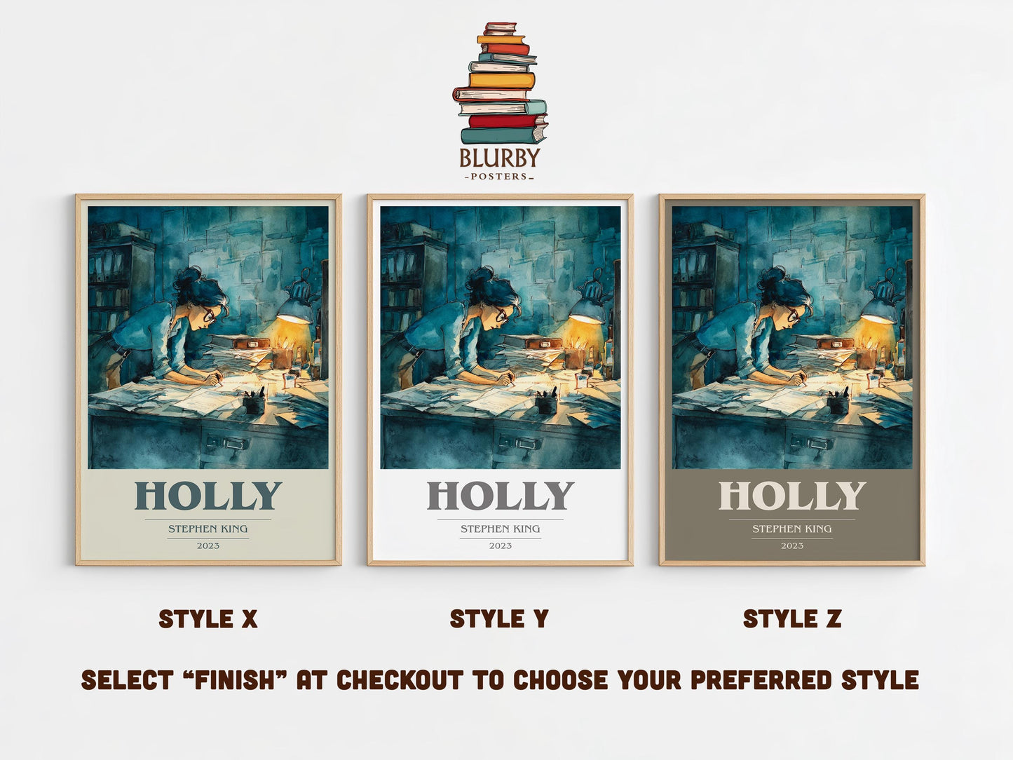 Holly by Stephen King | Book Poster | Literary Art Gift For Book Lover | Novel Inspired Wall Art | Free Delivery