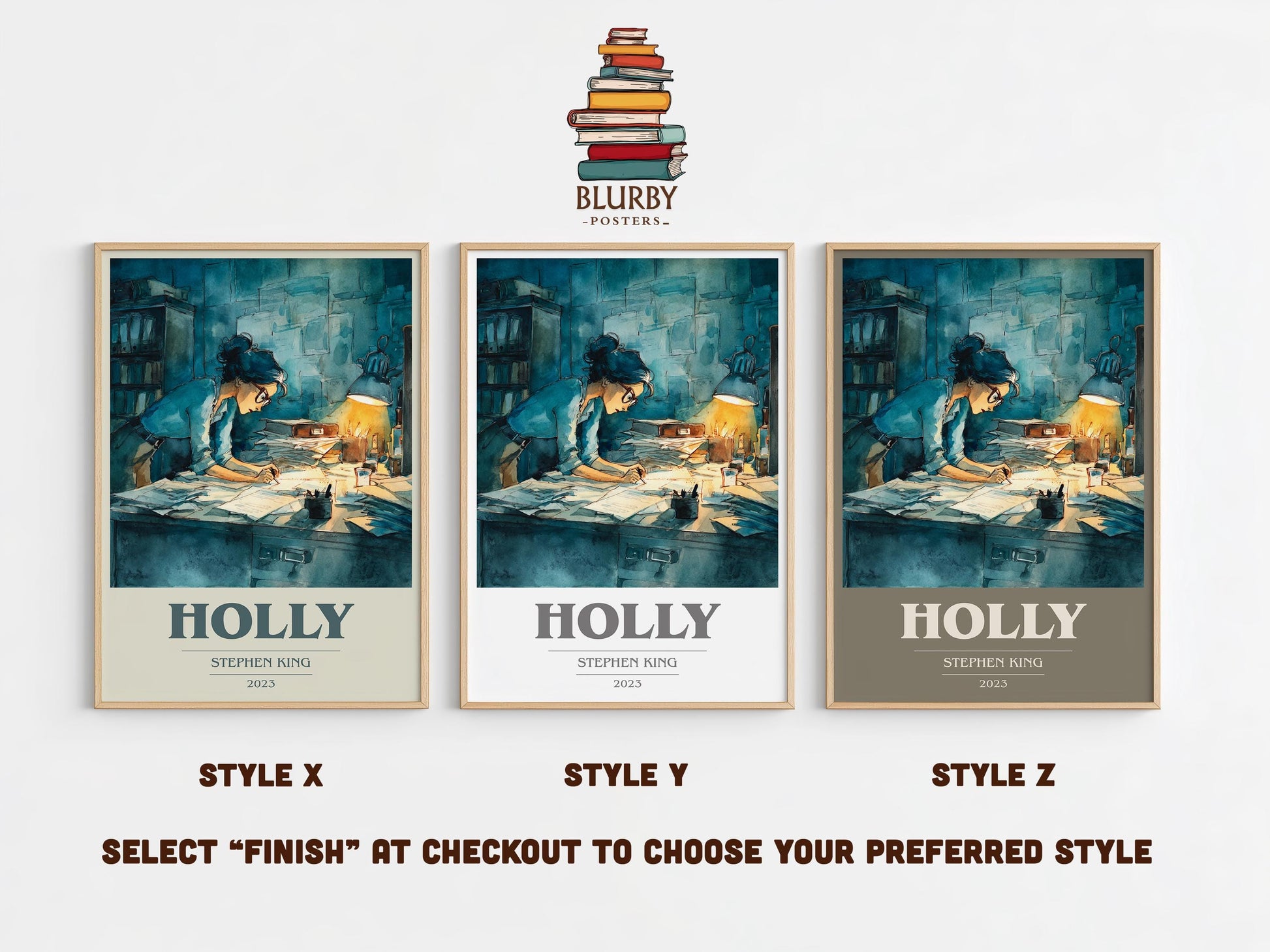 Holly by Stephen King | Book Poster | Literary Art Gift For Book Lover | Novel Inspired Wall Art | Free Delivery
