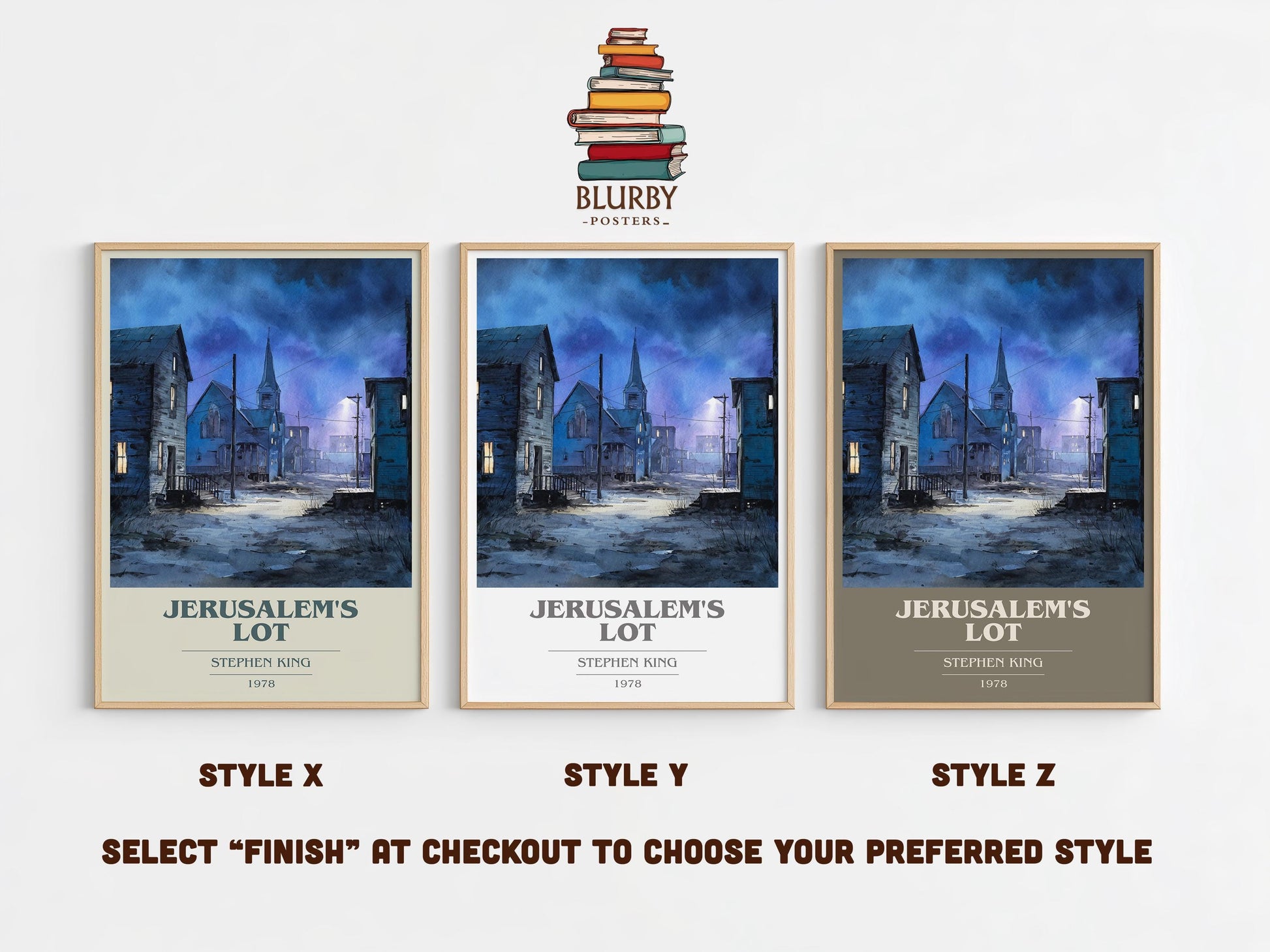 Jerusalem's Lot by Stephen King | Book Poster | Literary Art Gift For Book Lover | Novel Inspired Wall Art | Free Delivery