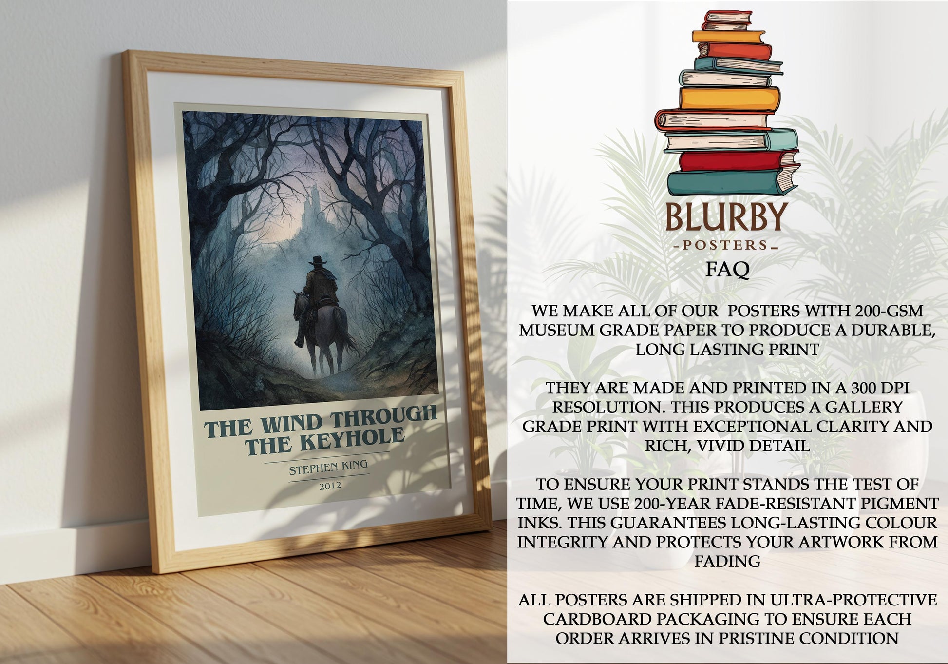 The Wind Through The Keyhole by Stephen King | Book Poster | Literary Art Gift For Book Lover | Novel Inspired Wall Art | Free Delivery