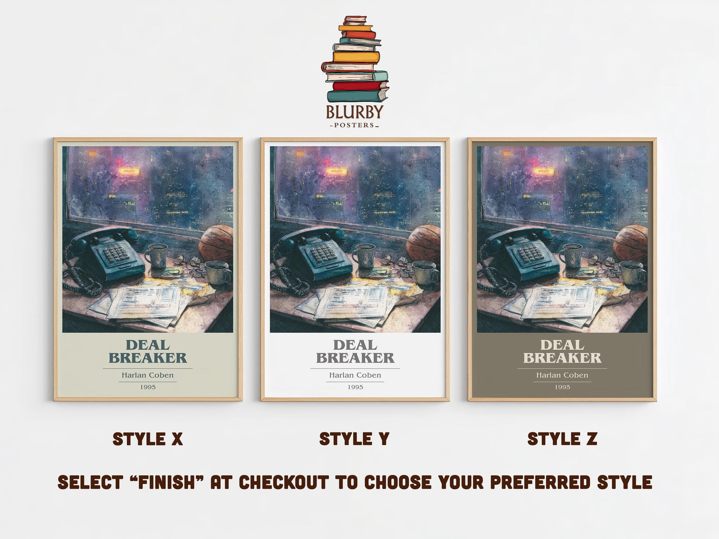 Deal Breaker by Harlan Coben | Book Poster | Literary Art Gift For Book Lover | Novel Inspired Wall Art | Free Delivery