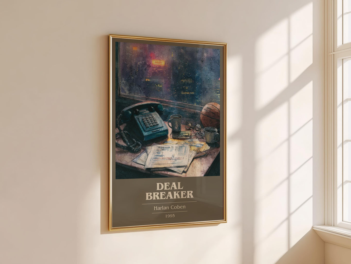 Deal Breaker by Harlan Coben | Book Poster | Literary Art Gift For Book Lover | Novel Inspired Wall Art | Free Delivery