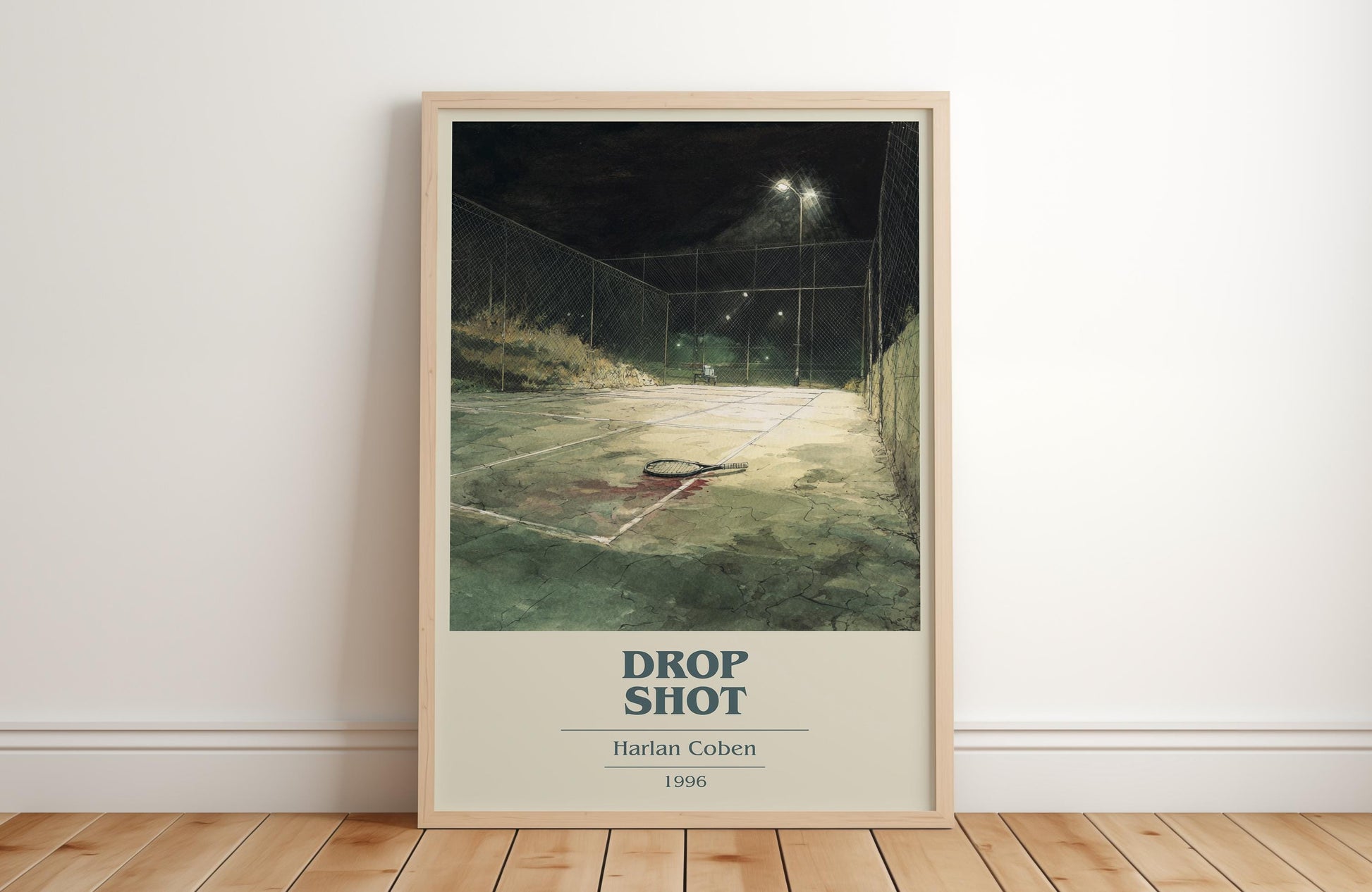 Drop Shot by Harlan Coben | Book Poster | Literary Art Gift For Book Lover | Novel Inspired Wall Art | Free Delivery