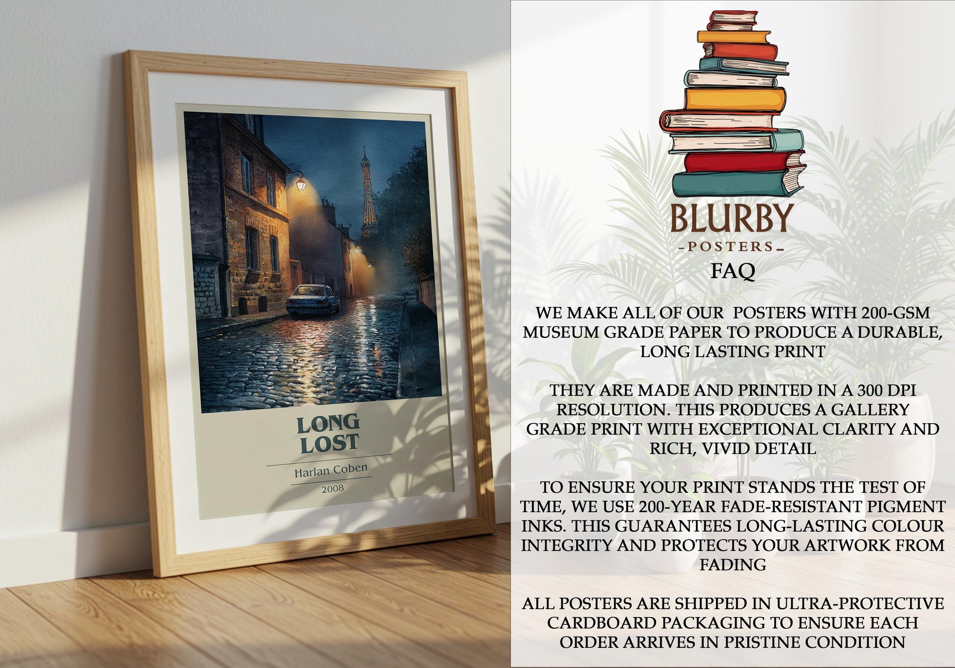 Long Lost by Harlan Coben | Book Poster | Literary Art Gift For Book Lover | Novel Inspired Wall Art | Free Delivery